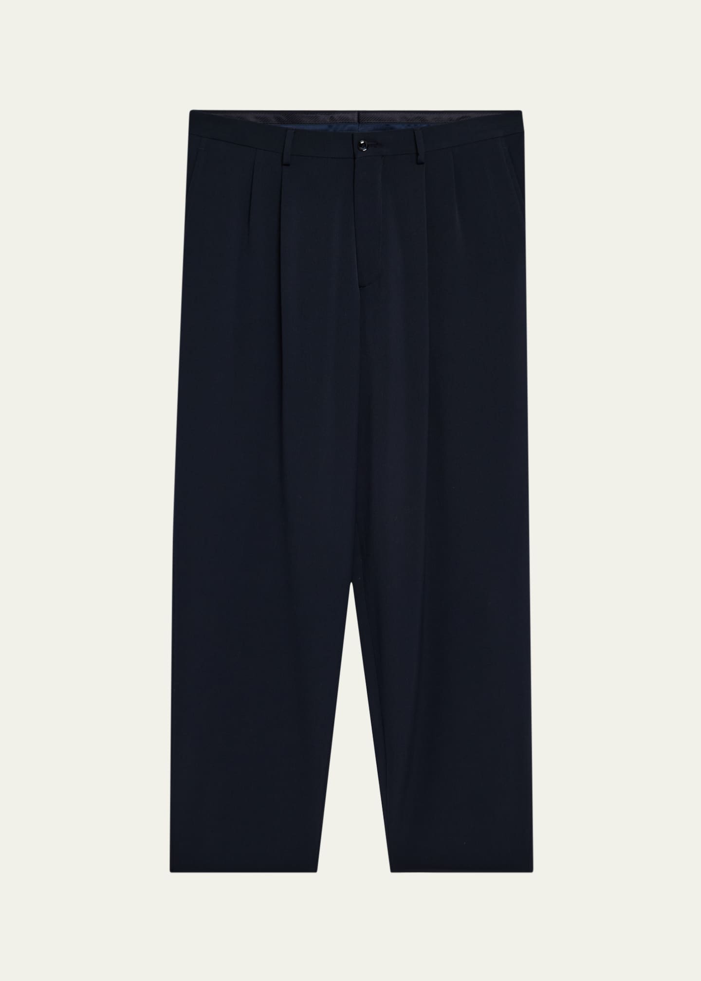Giorgio Armani Men's Pleated Virgin Wool Trousers Image 1 of 5