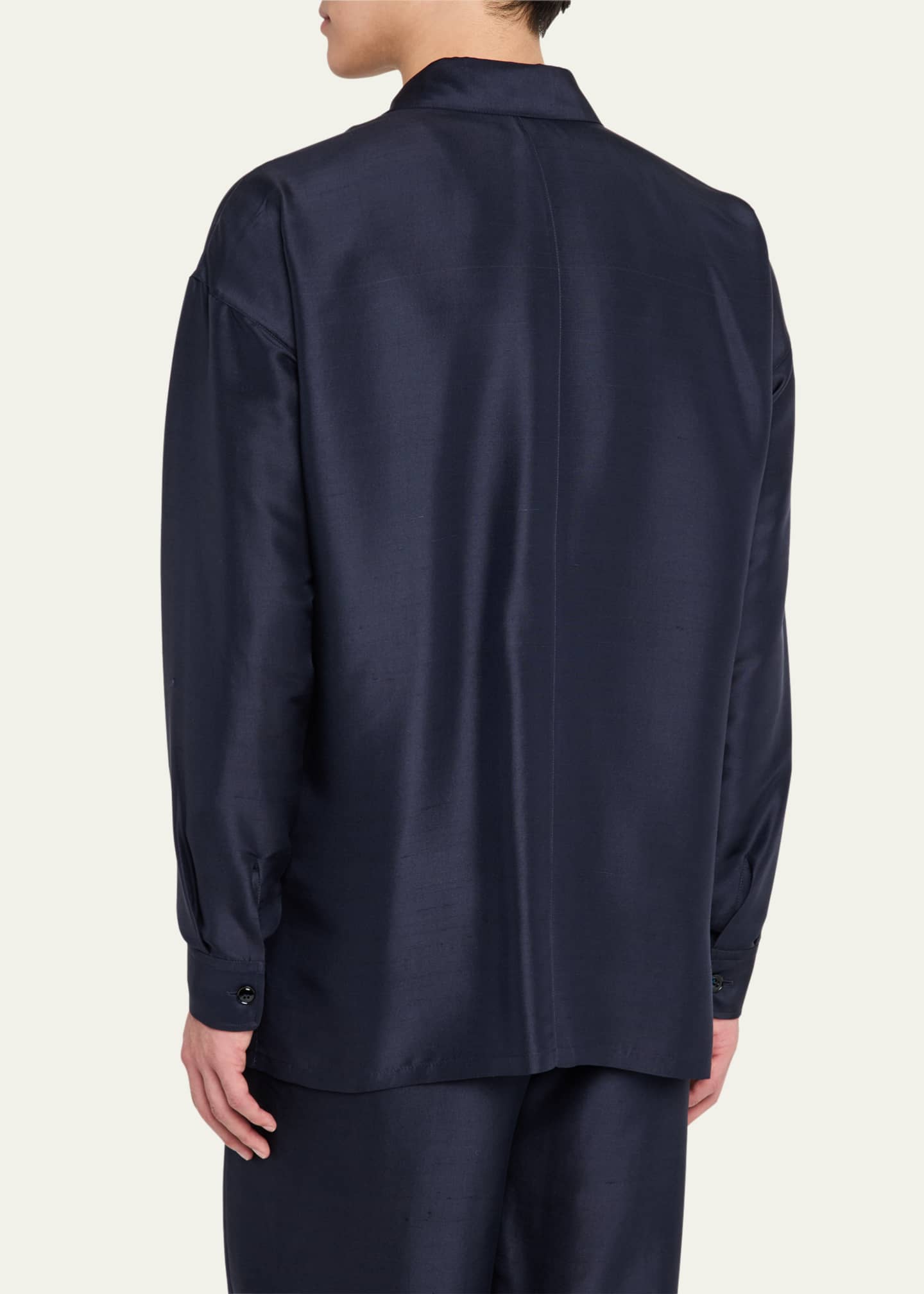 Giorgio Armani Men's Silk Overshirt Blazer Image 3 of 5