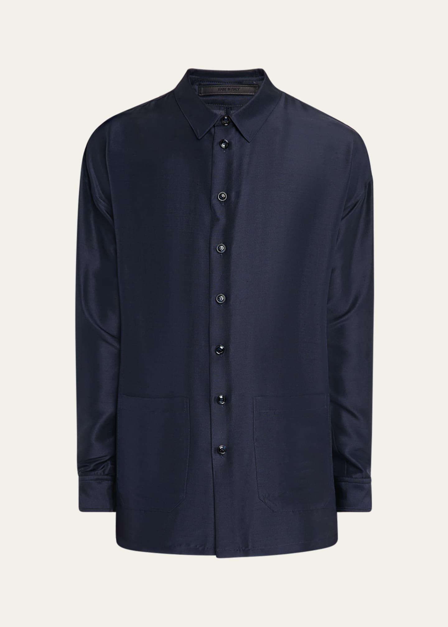 Giorgio Armani Men's Silk Overshirt Blazer Image 1 of 5