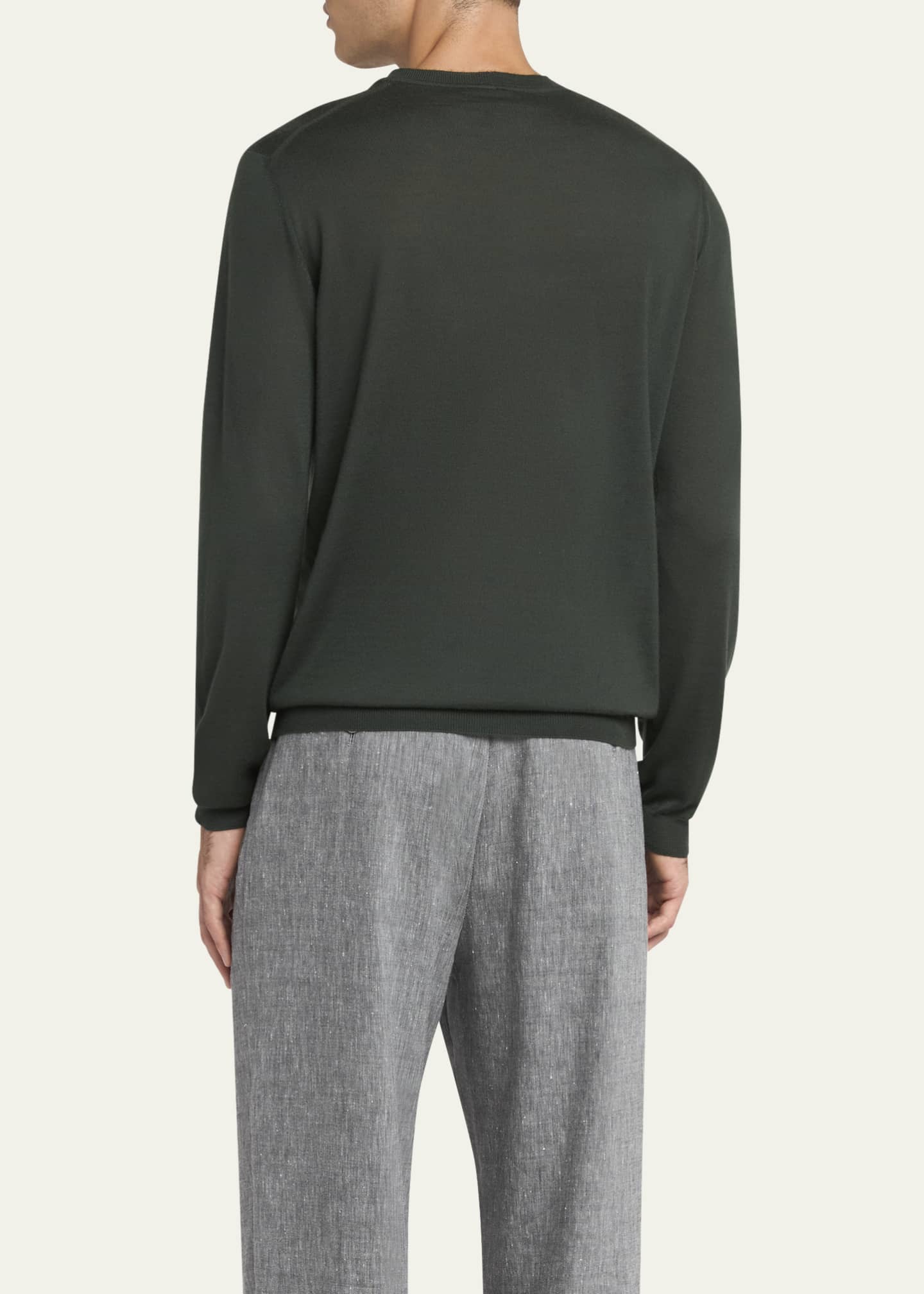 Giorgio Armani Men's Cashmere Knit Crewneck Sweater Image 3 of 5