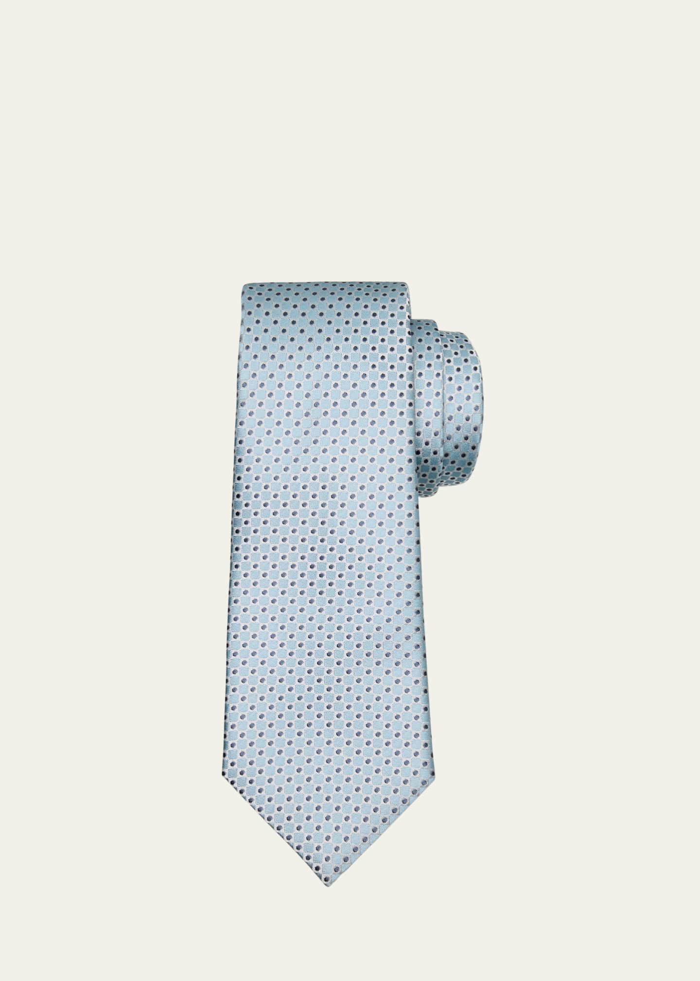 Giorgio Armani Men's Geometric Micro-Dot Silk Tie