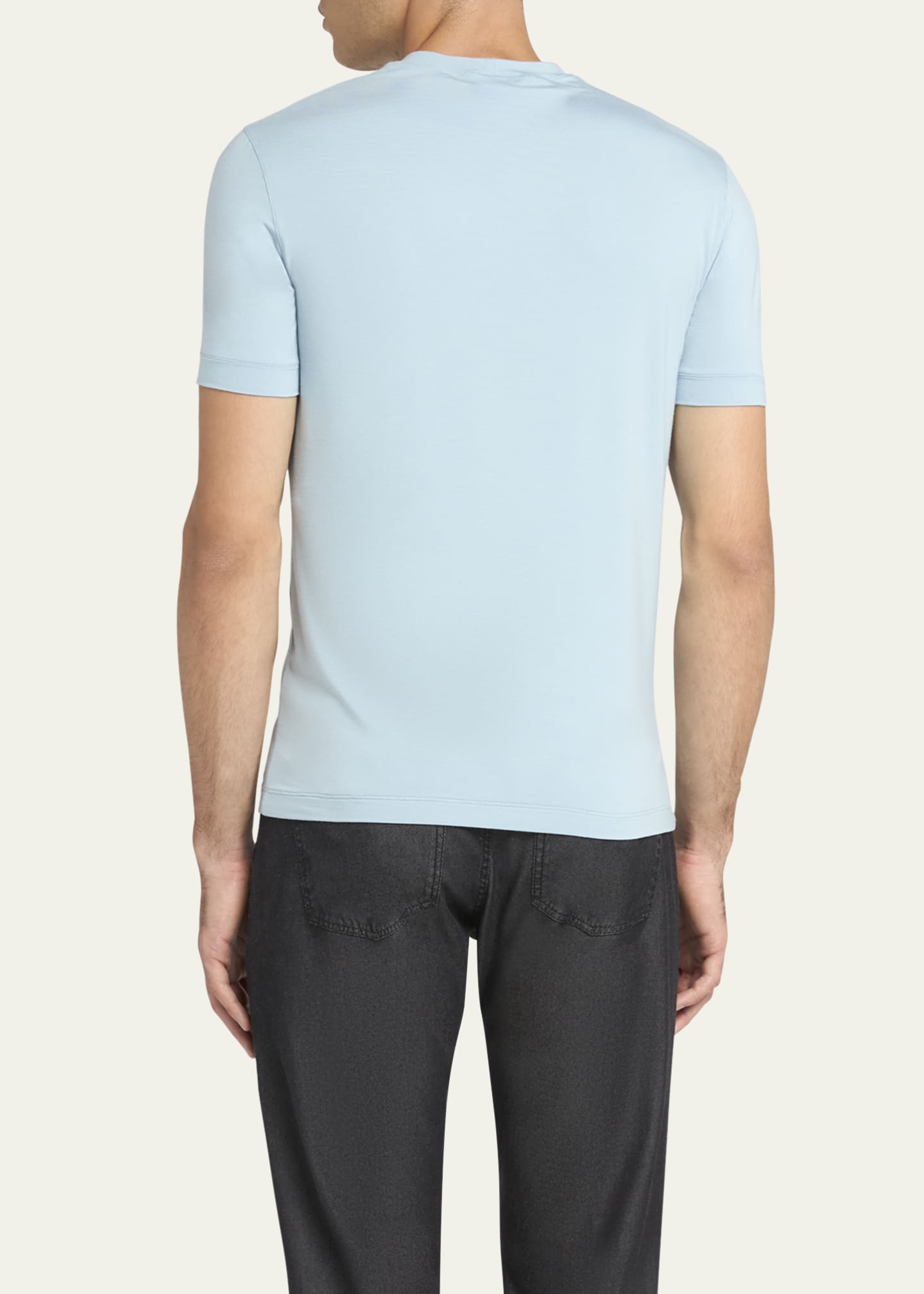 Giorgio Armani Men's Solid Short-Sleeve T-Shirt Image 3 of 5