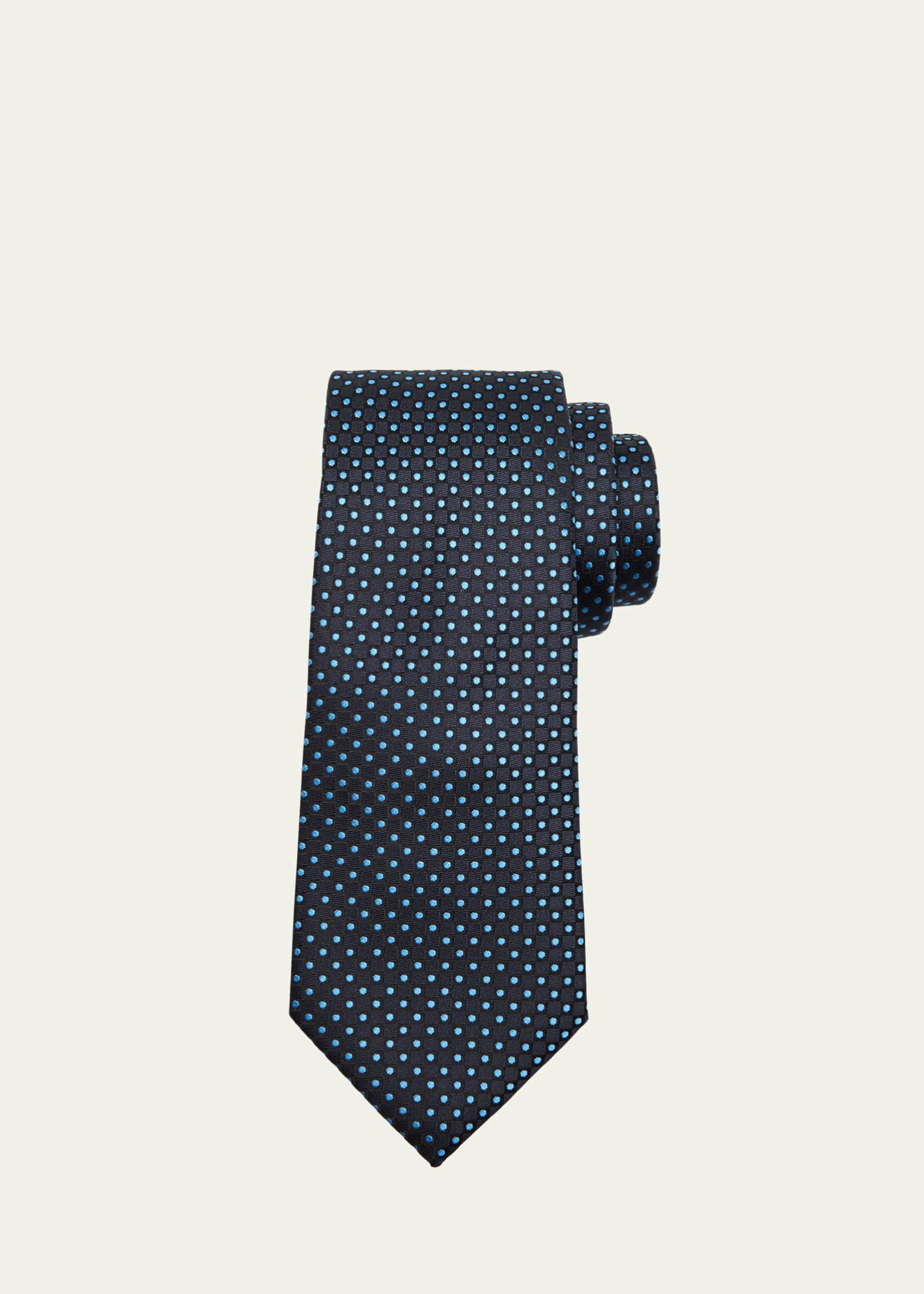 Giorgio Armani Men's Polka Dot Jacquard Silk Tie