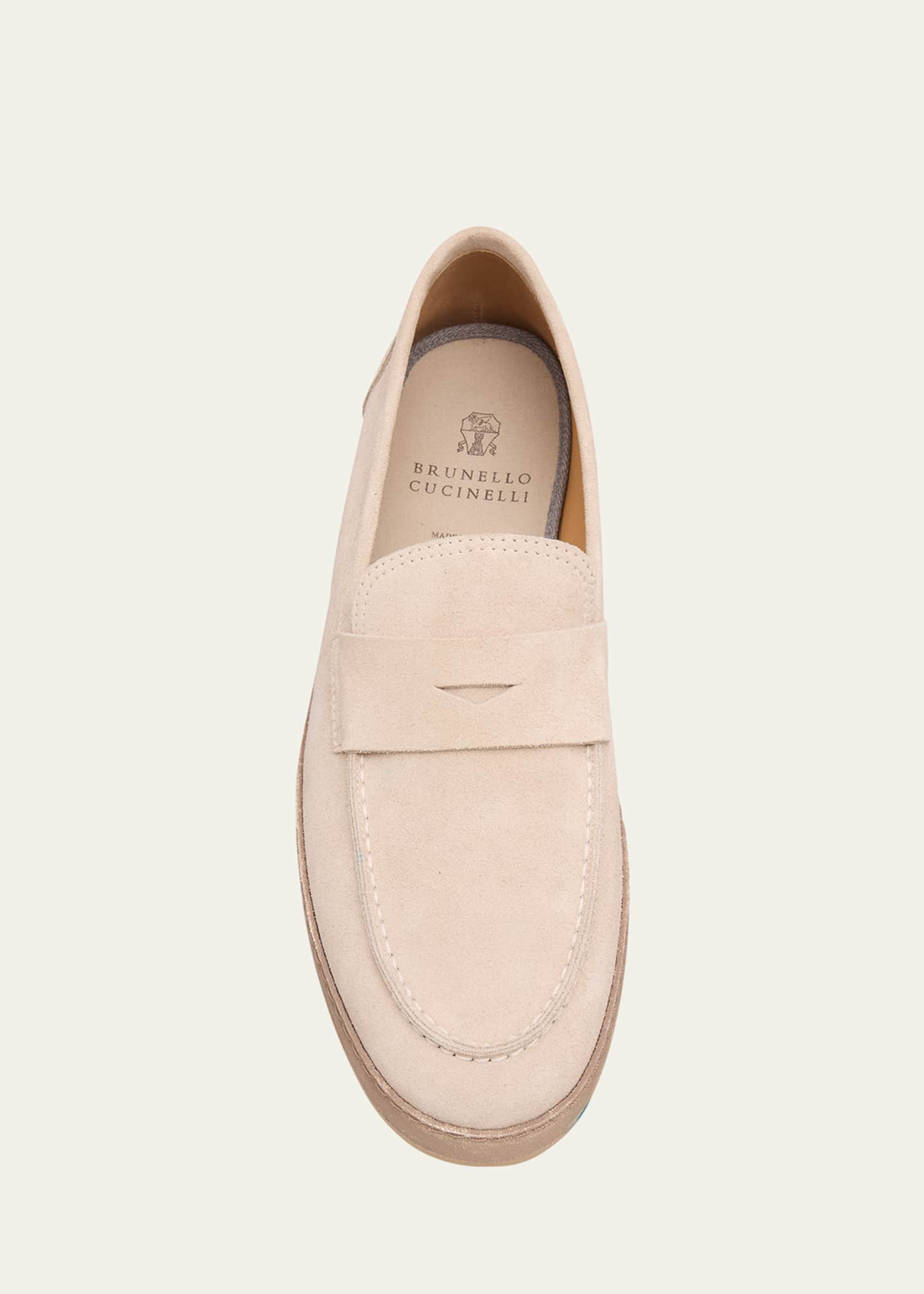 Men's Hybrid Suede Penny Loafers