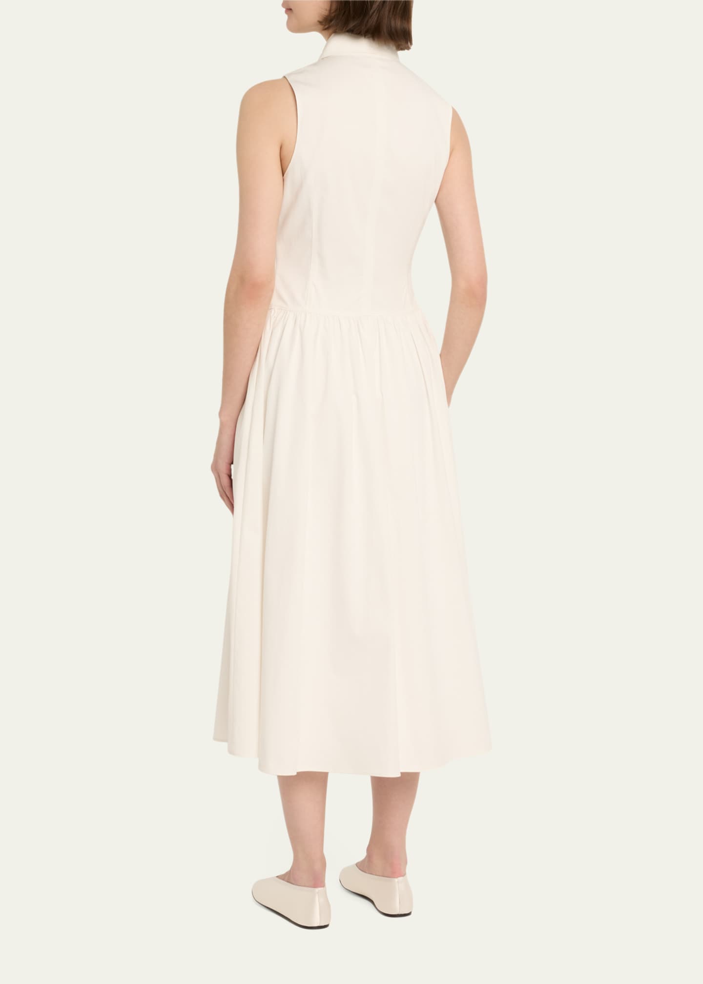 Losey Cotton Drop-Waist Midi Dress