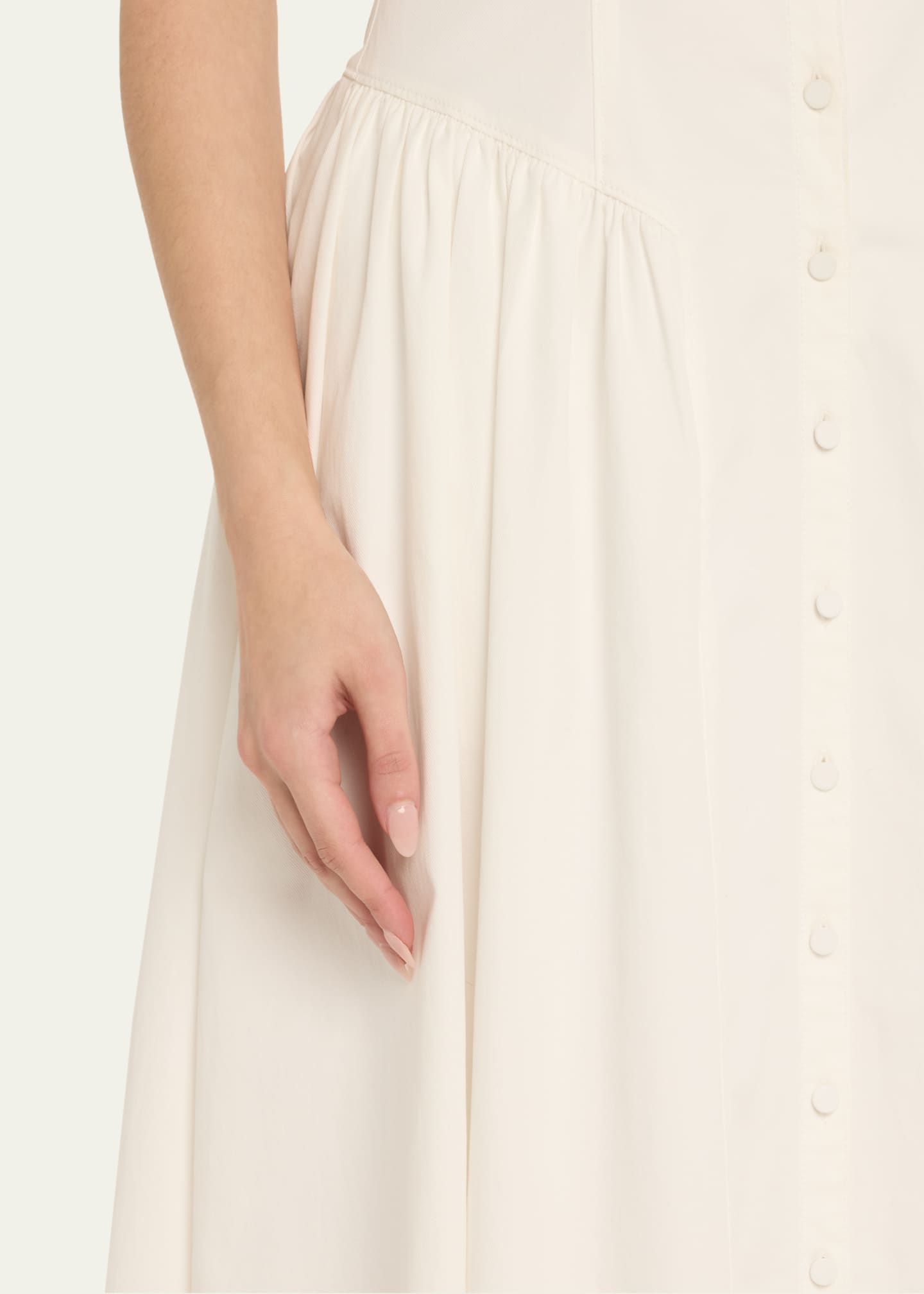 Losey Cotton Drop-Waist Midi Dress