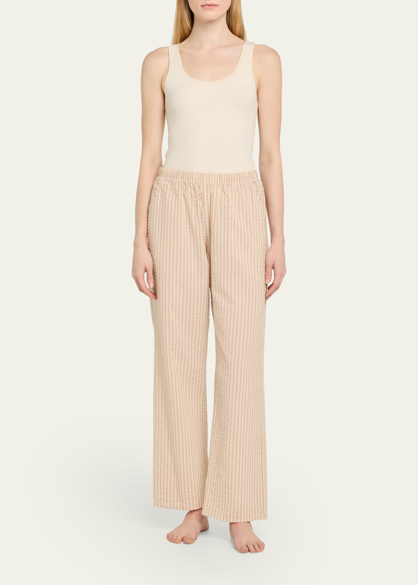 Hanro Striped Straight-Leg Cotton Lounge Pants Image 2 of 5