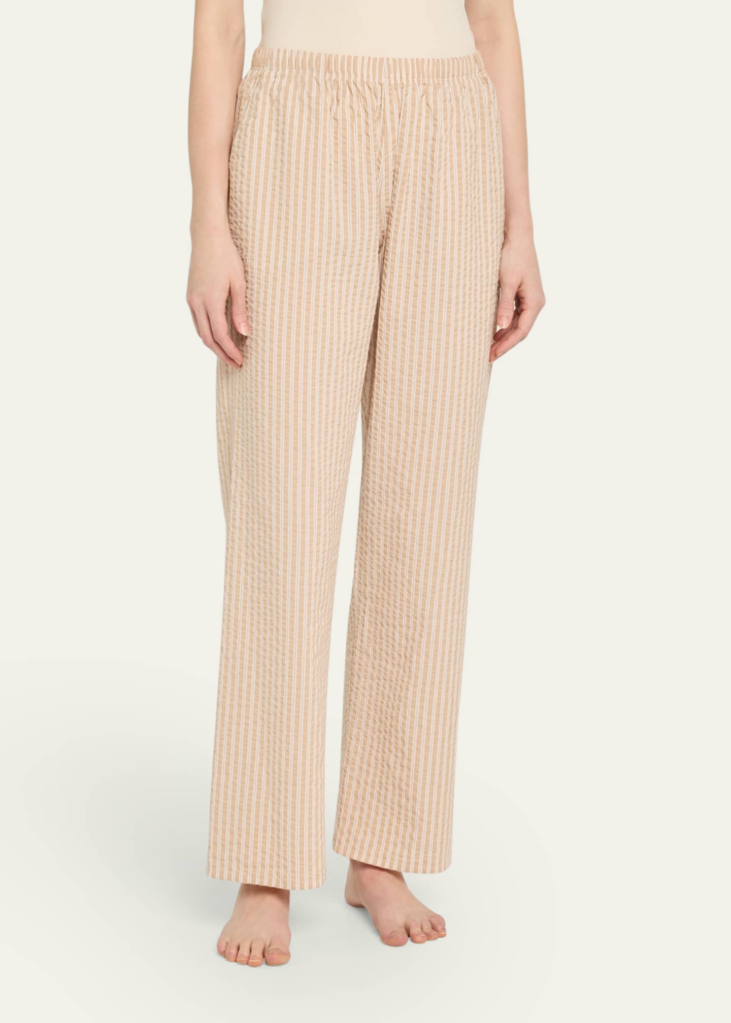 Hanro Striped Straight-Leg Cotton Lounge Pants Image 4 of 5