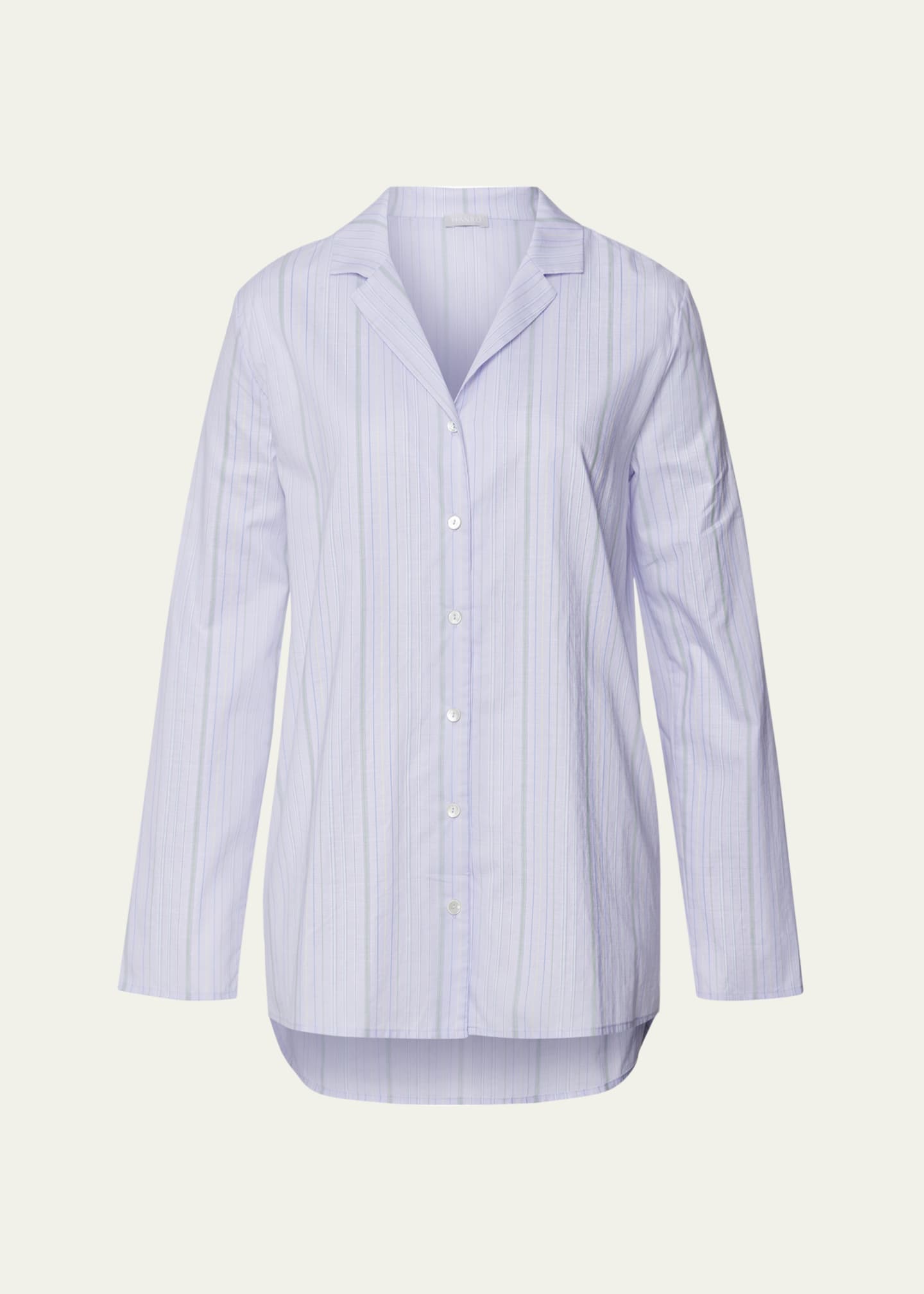 Hanro Striped Woven Cotton Sleep Shirt Image 1 of 4