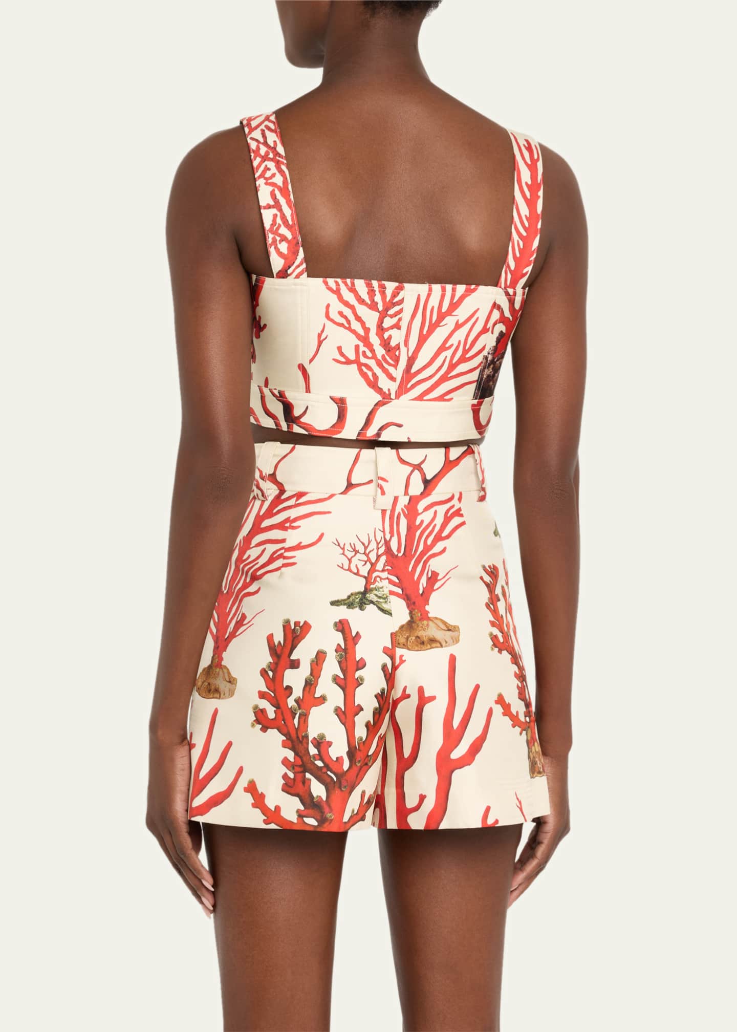 Libertine Venetian Coral Saint Tropez Crop Top Image 3 of 5