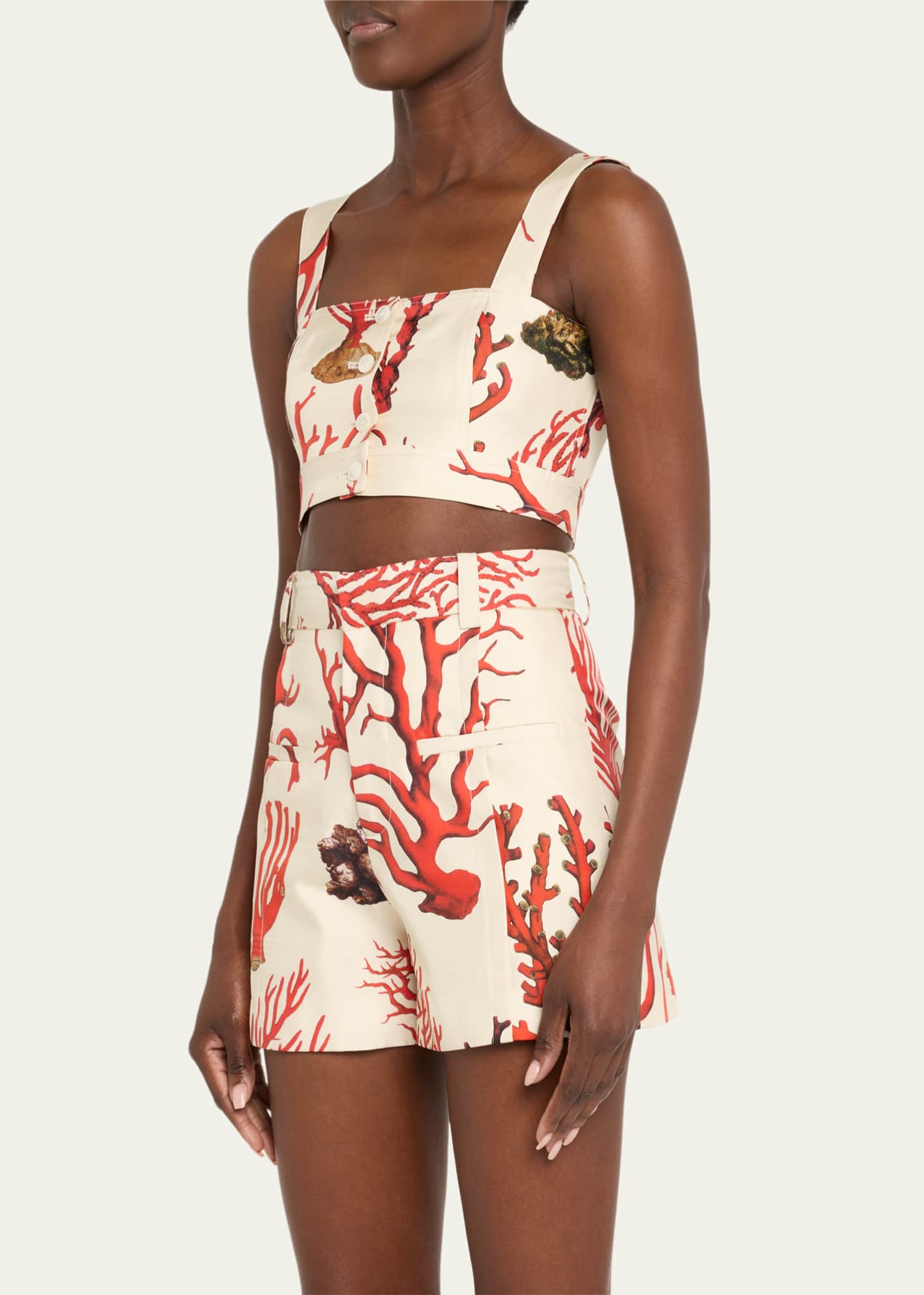 Libertine Venetian Coral Saint Tropez Crop Top Image 4 of 5