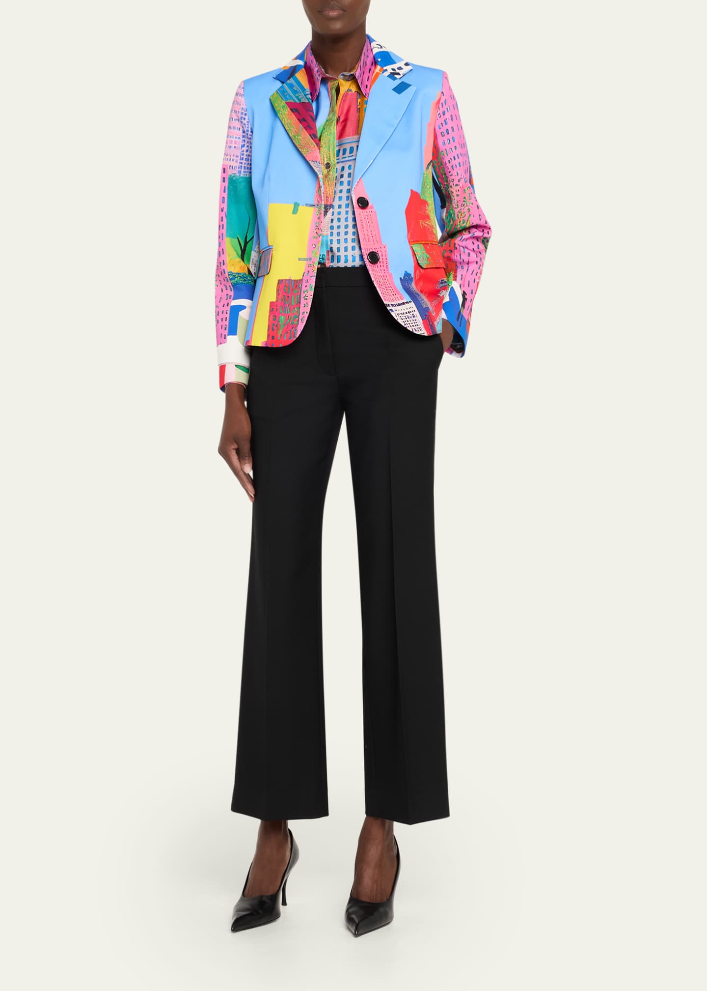 Libertine NYC Print Single-Breasted Short Jacket Image 2 of 5