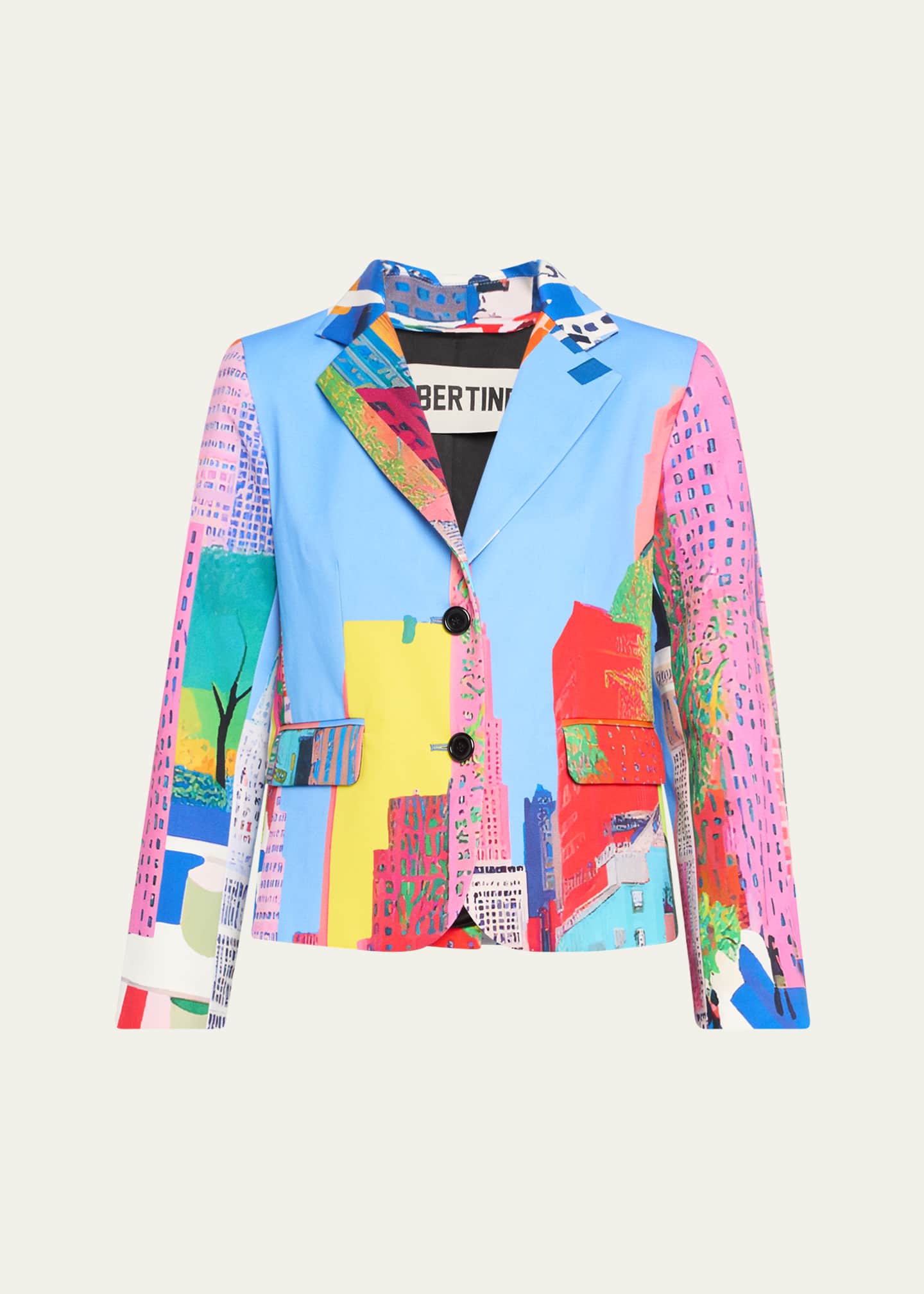Libertine NYC Print Single-Breasted Short Jacket Image 1 of 5