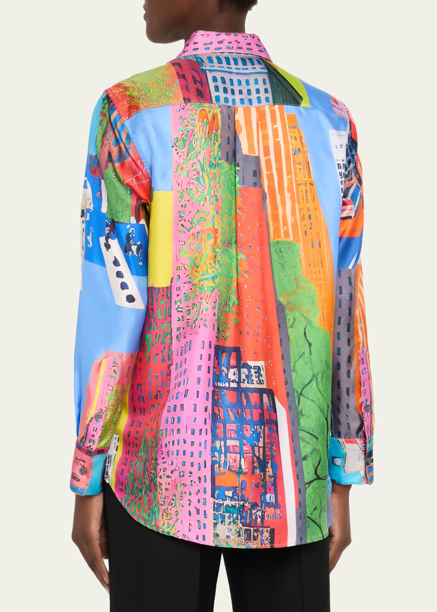 Libertine NYC Printed Silk New Classic Shirt Image 3 of 5