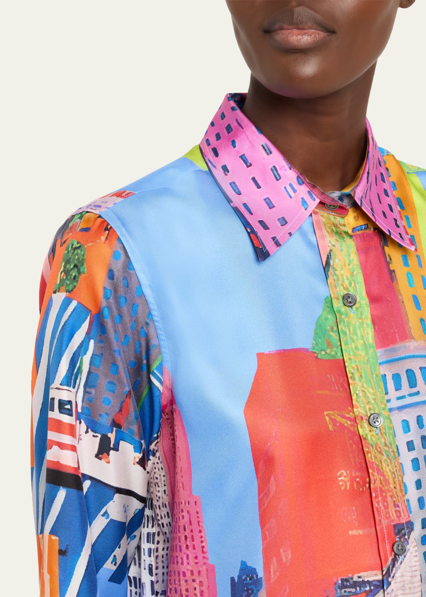 Libertine NYC Printed Silk New Classic Shirt Image 5 of 5