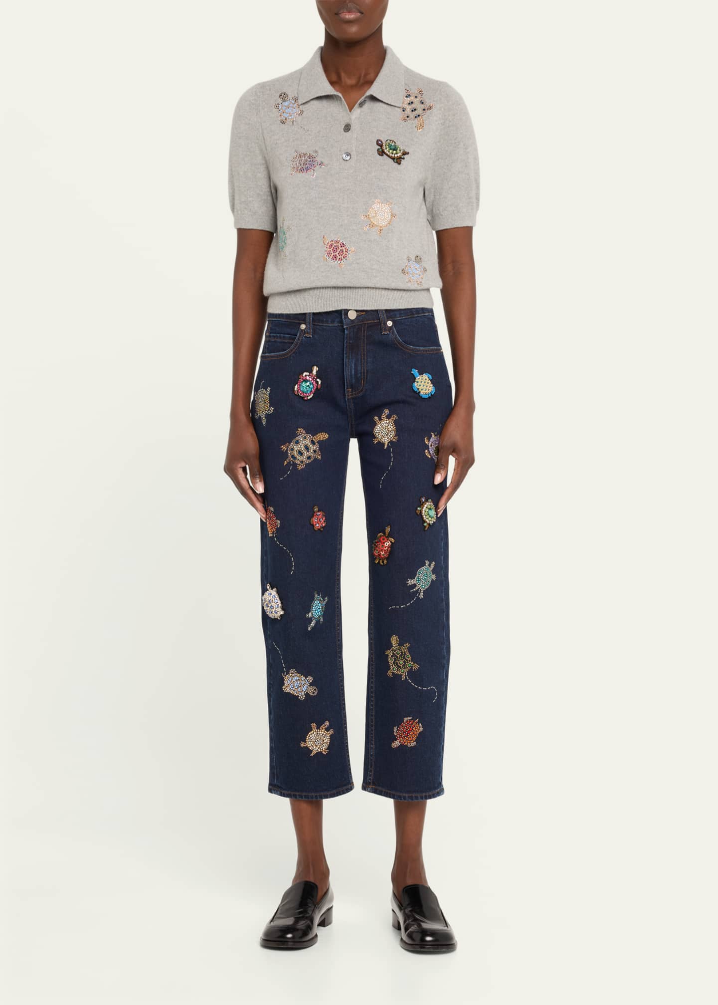 Libertine Turtle Time Cashmere Polo Sweater Image 2 of 5
