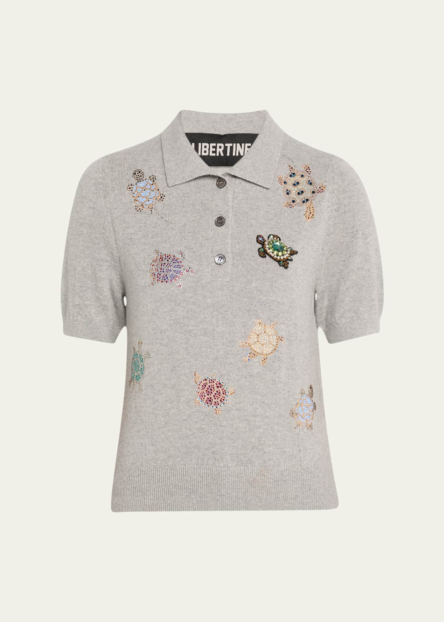 Libertine Turtle Time Cashmere Polo Sweater Image 1 of 5