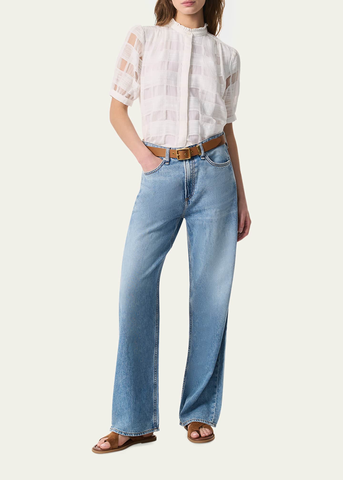 Jordan Plaid Short-Sleeve Top