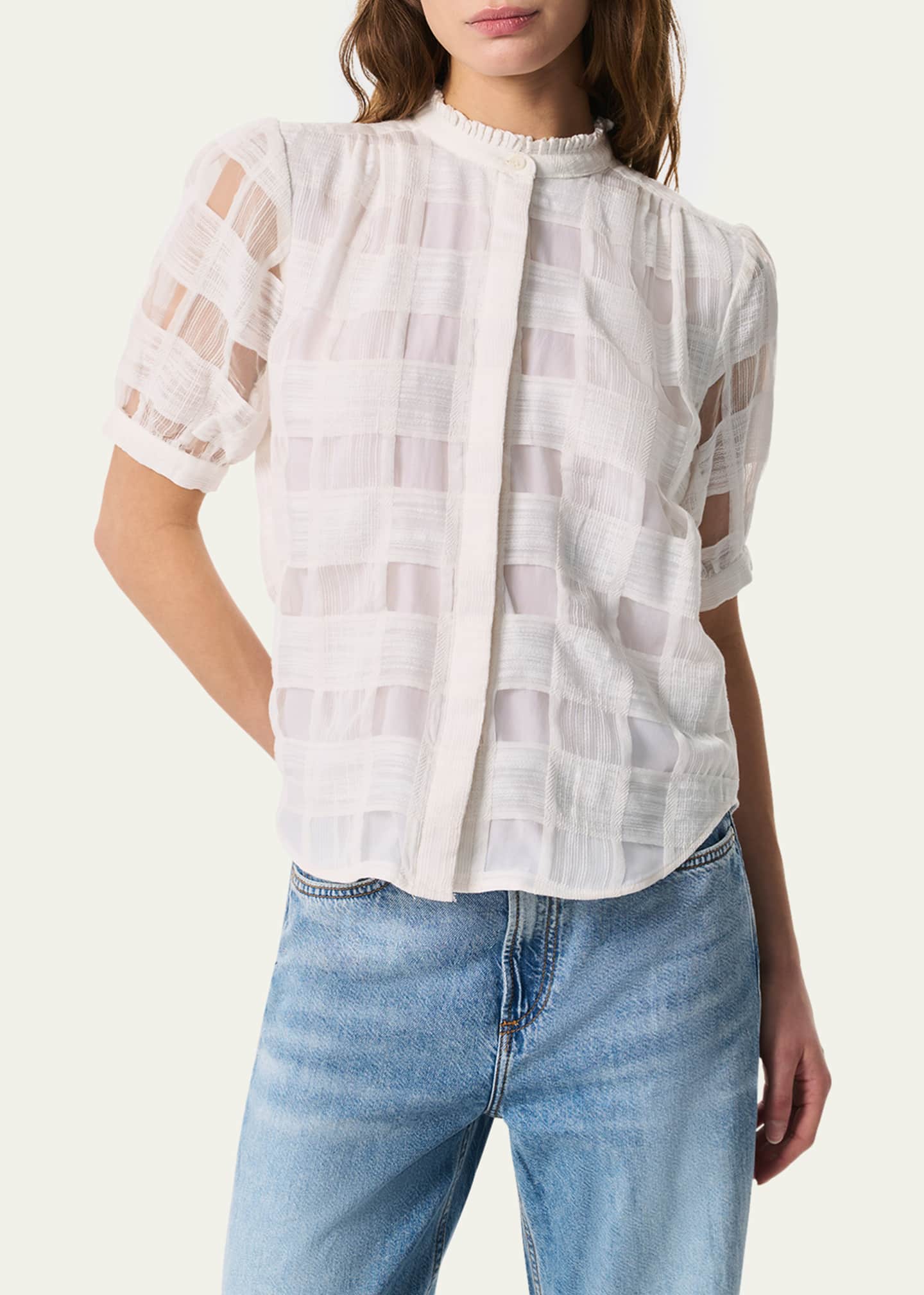 Jordan Plaid Short-Sleeve Top