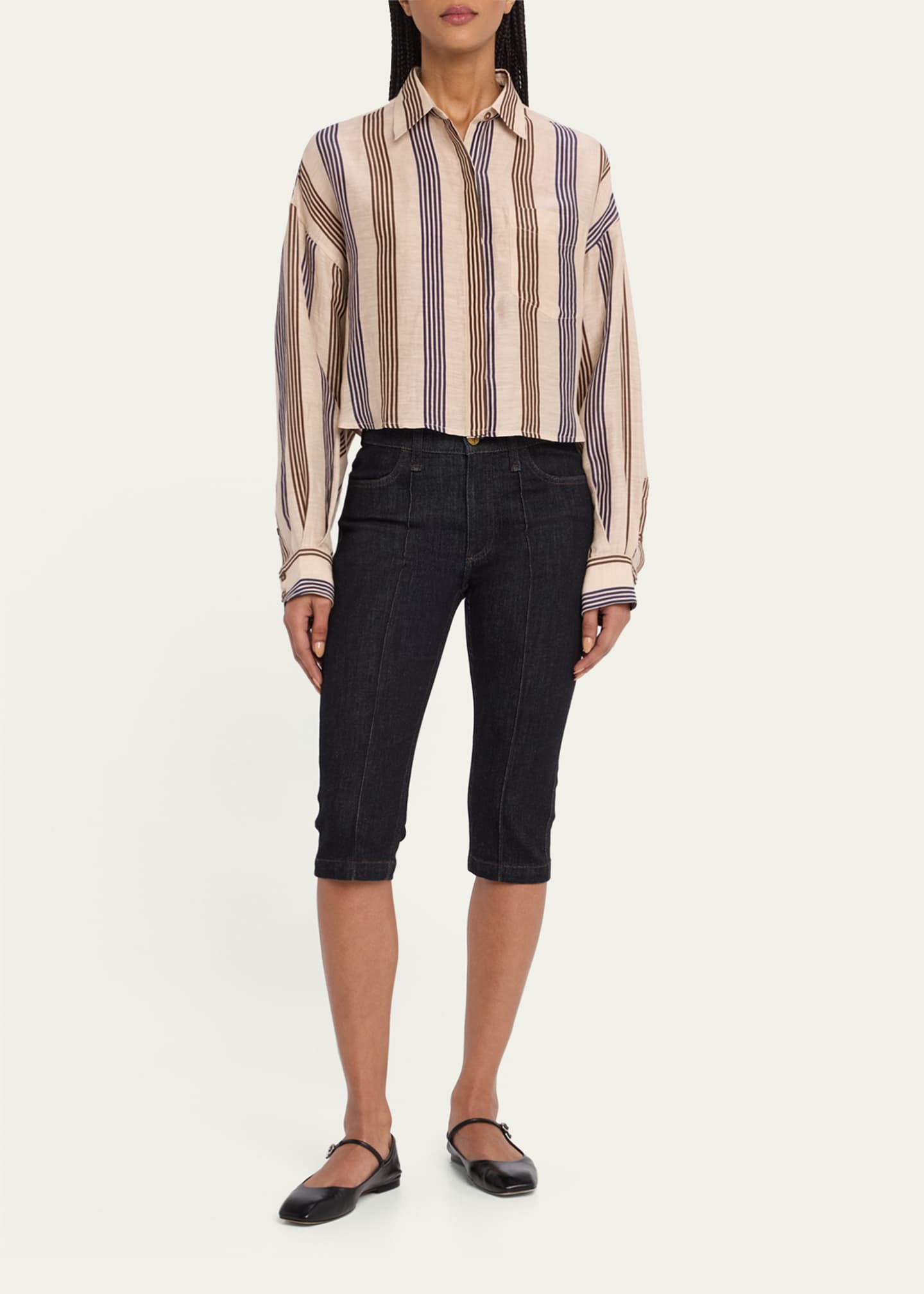 Rag & Bone Beatrice Cropped Linen Shirt Image 2 of 5