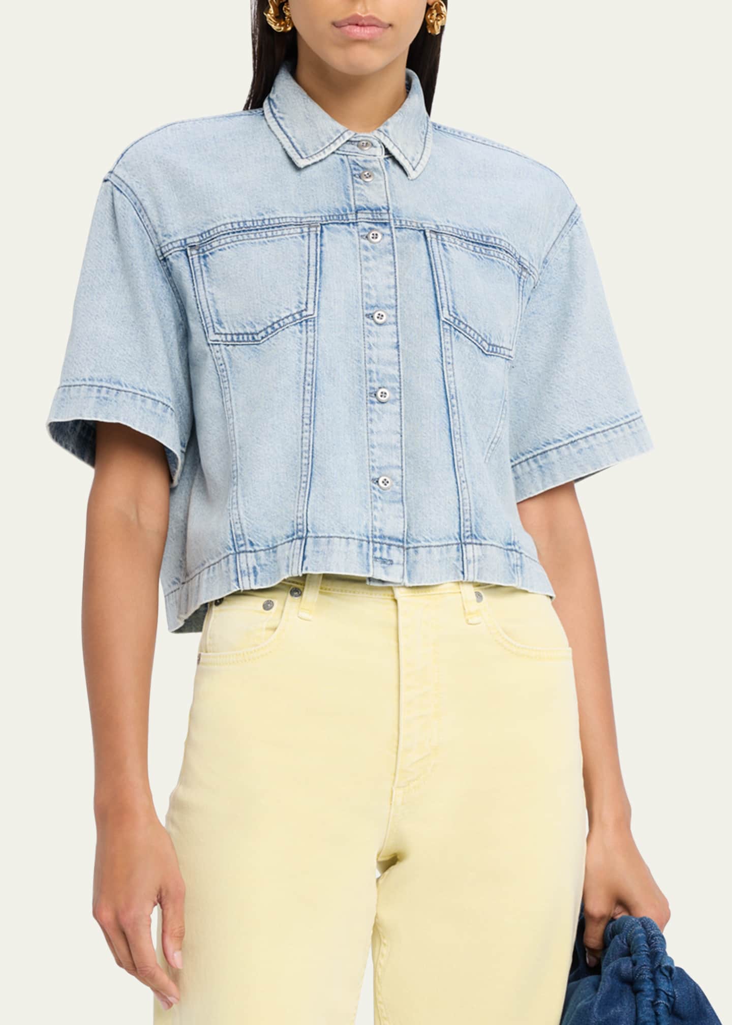 Rag & Bone Ultra Featherweight Abby Short-Sleeve Top Image 4 of 5