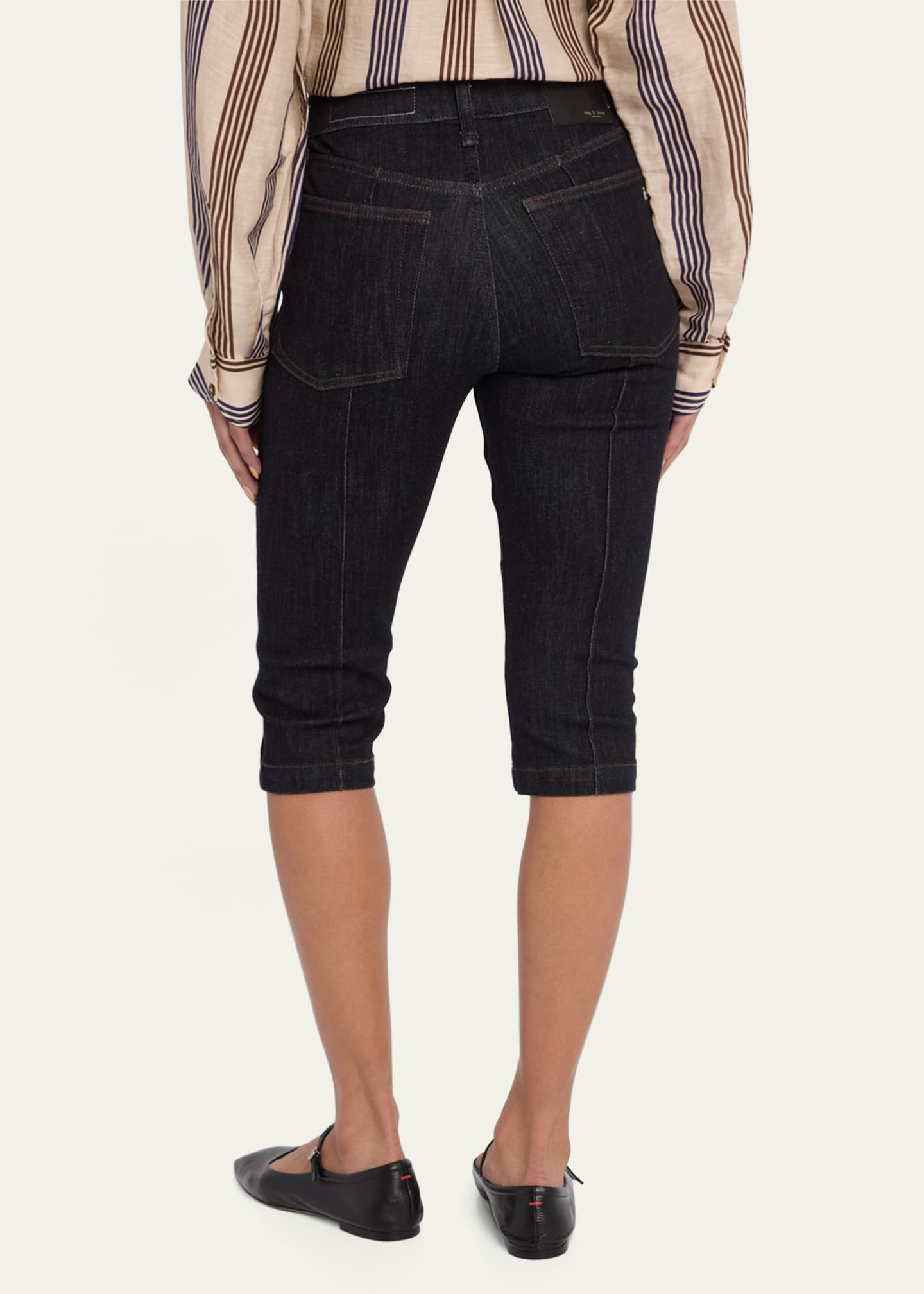 Rag & Bone Flexi Kit Mid-Rise Capri Jeans Image 3 of 5
