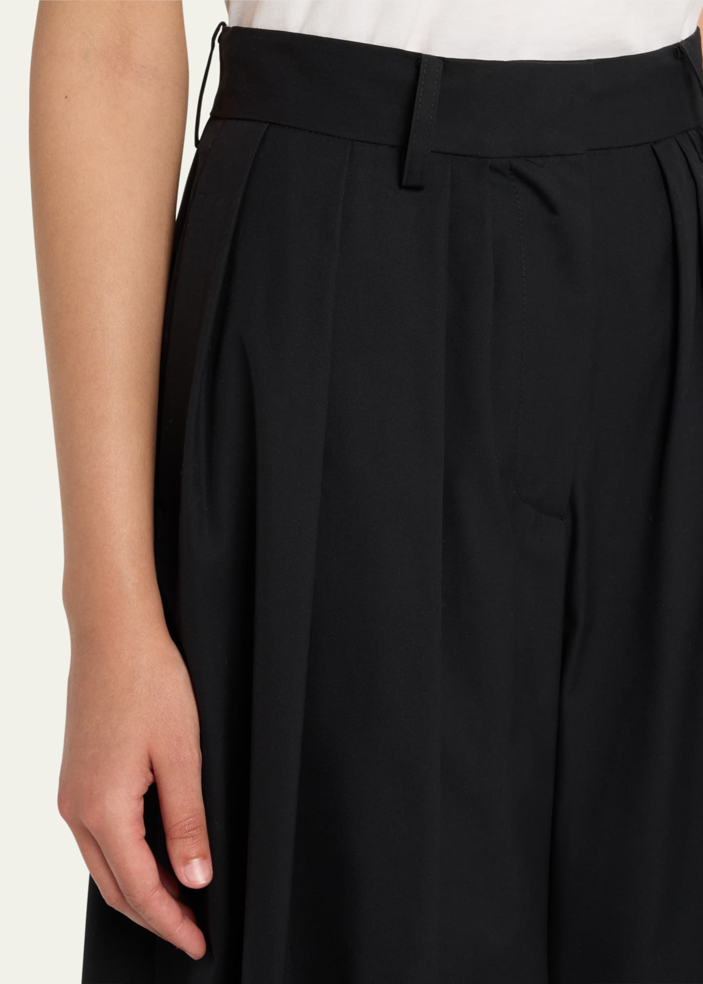anOnlyChild Stona Pleated Cotton Pants Image 5 of 5