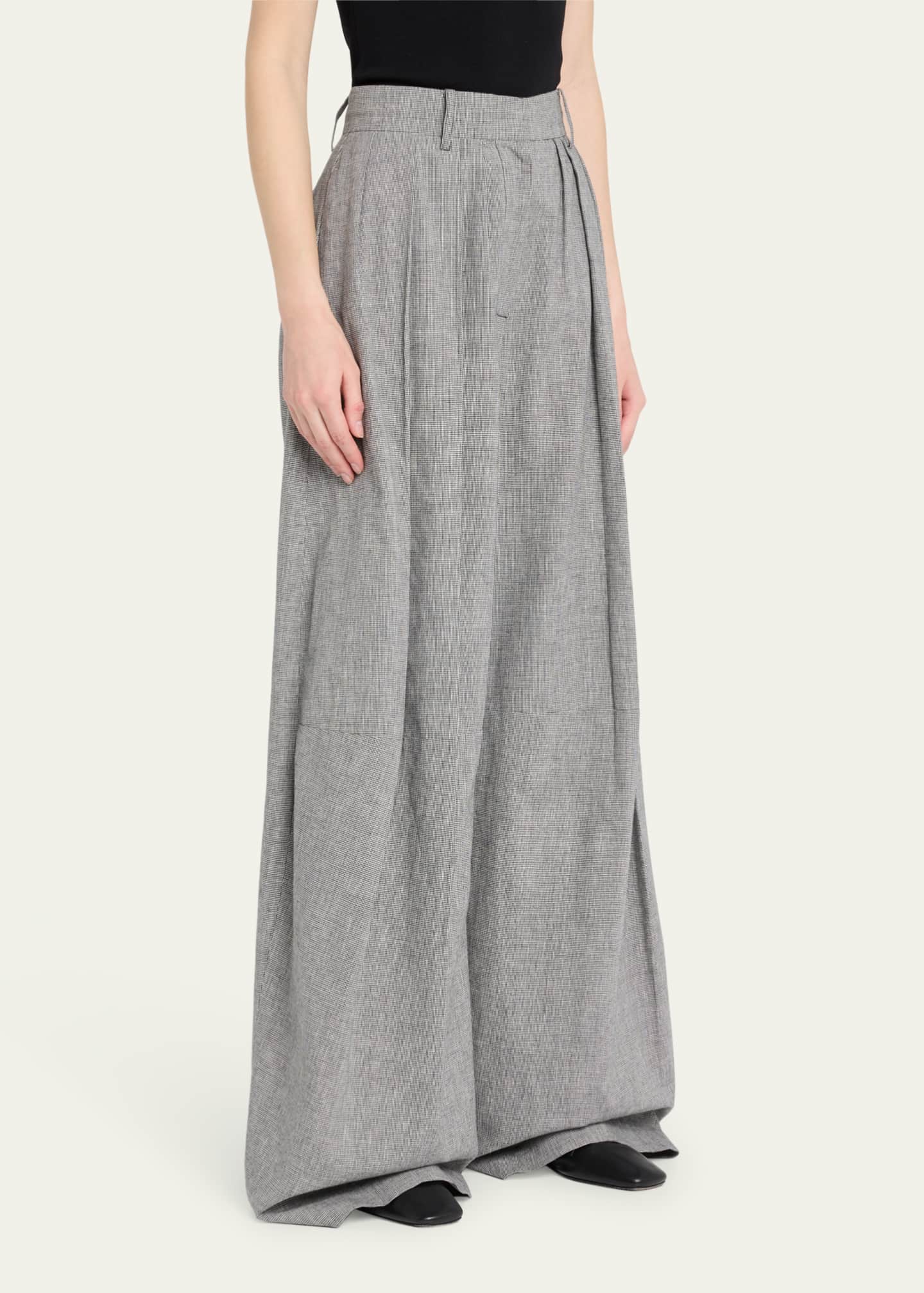 anOnlyChild Stona Mini Houndstooth Pleated Pants Image 4 of 5