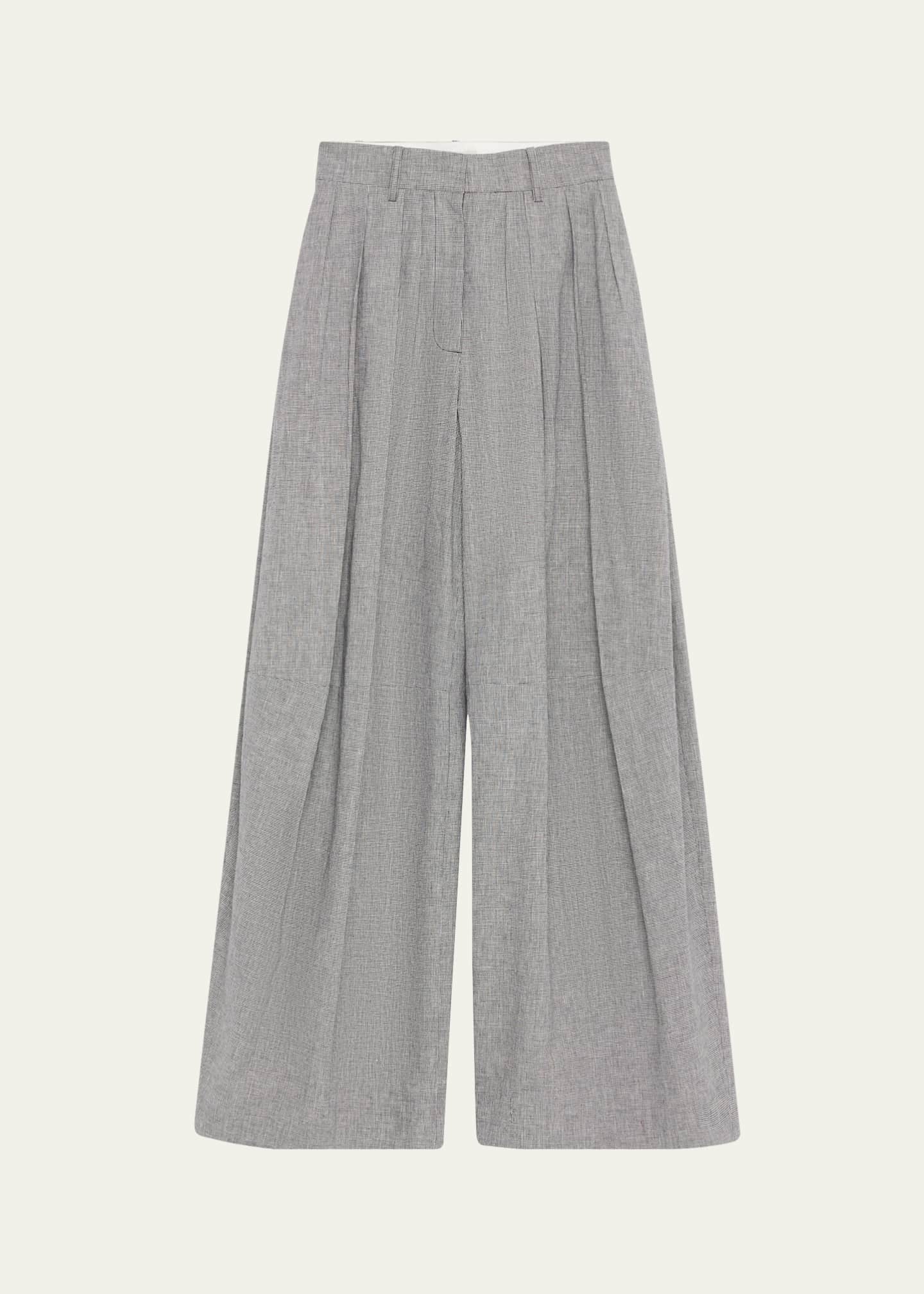anOnlyChild Stona Mini Houndstooth Pleated Pants Image 1 of 5