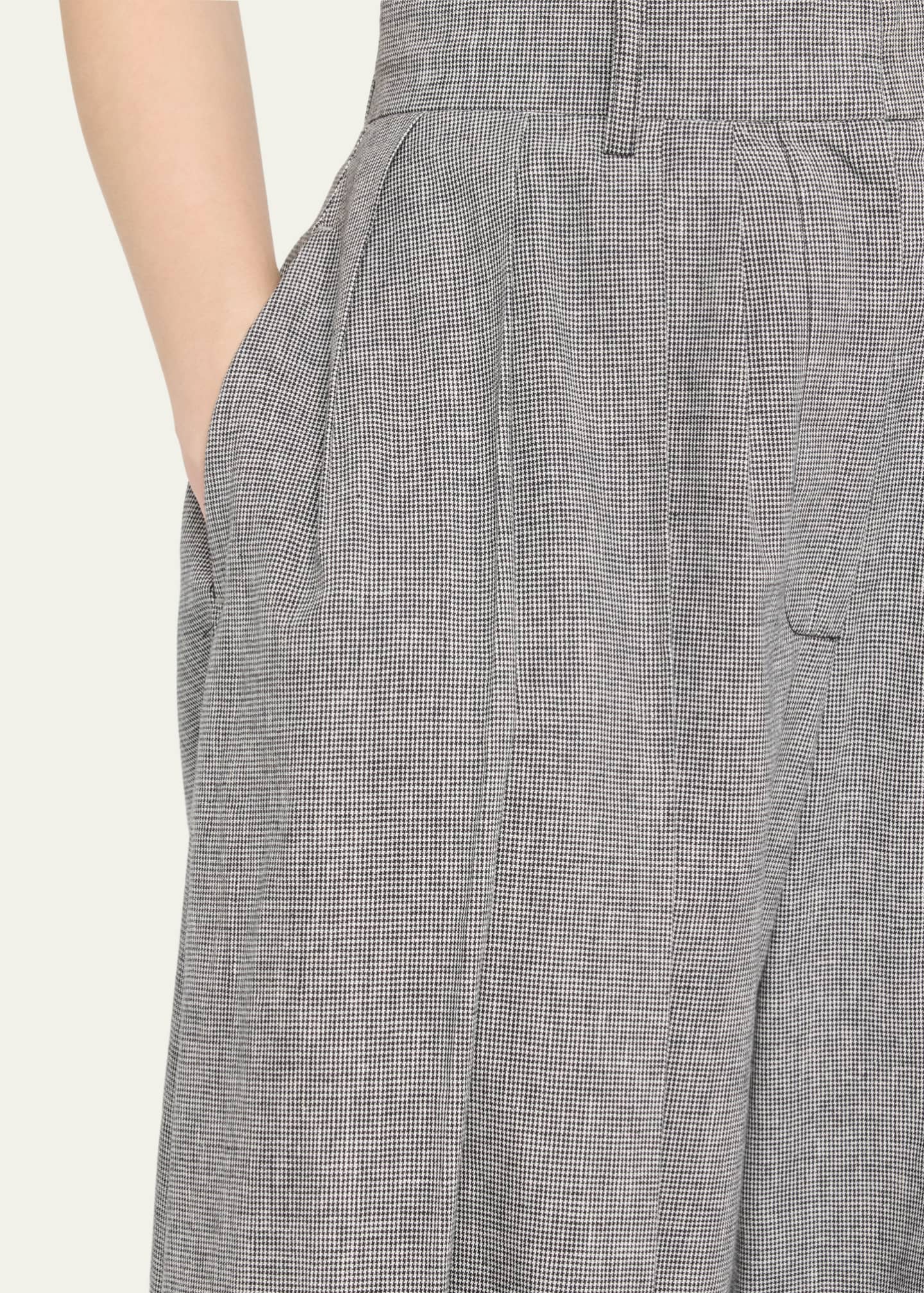 anOnlyChild Stona Mini Houndstooth Pleated Pants Image 5 of 5