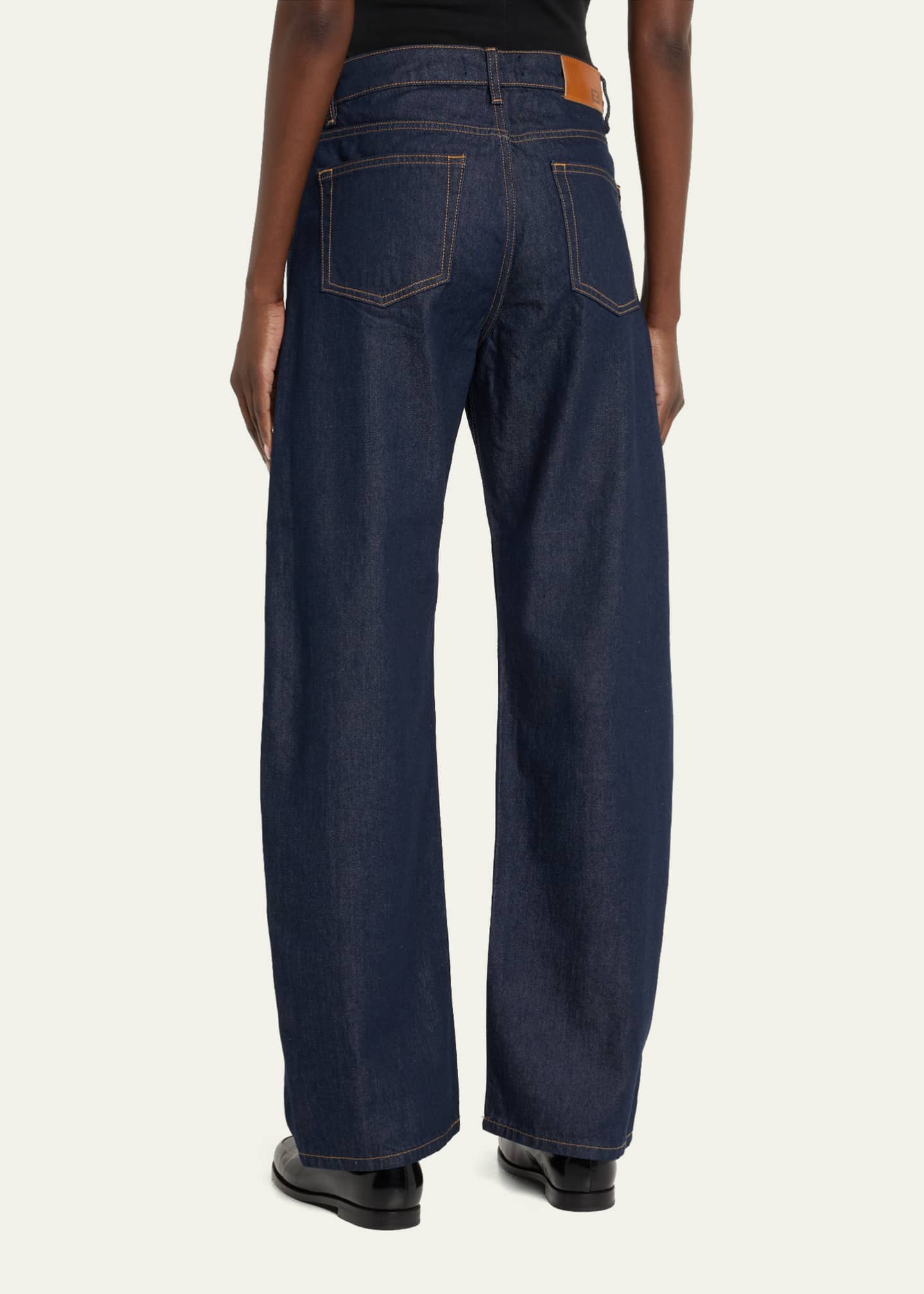 EB DENIM Alida Mid-Rise Loose Bowed Jeans Image 3 of 5