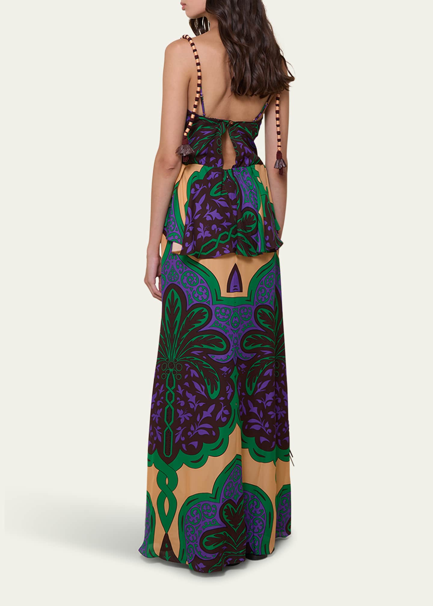 Johanna Ortiz Quisiera Ser Printed Silk Maxi Dress Image 3 of 3