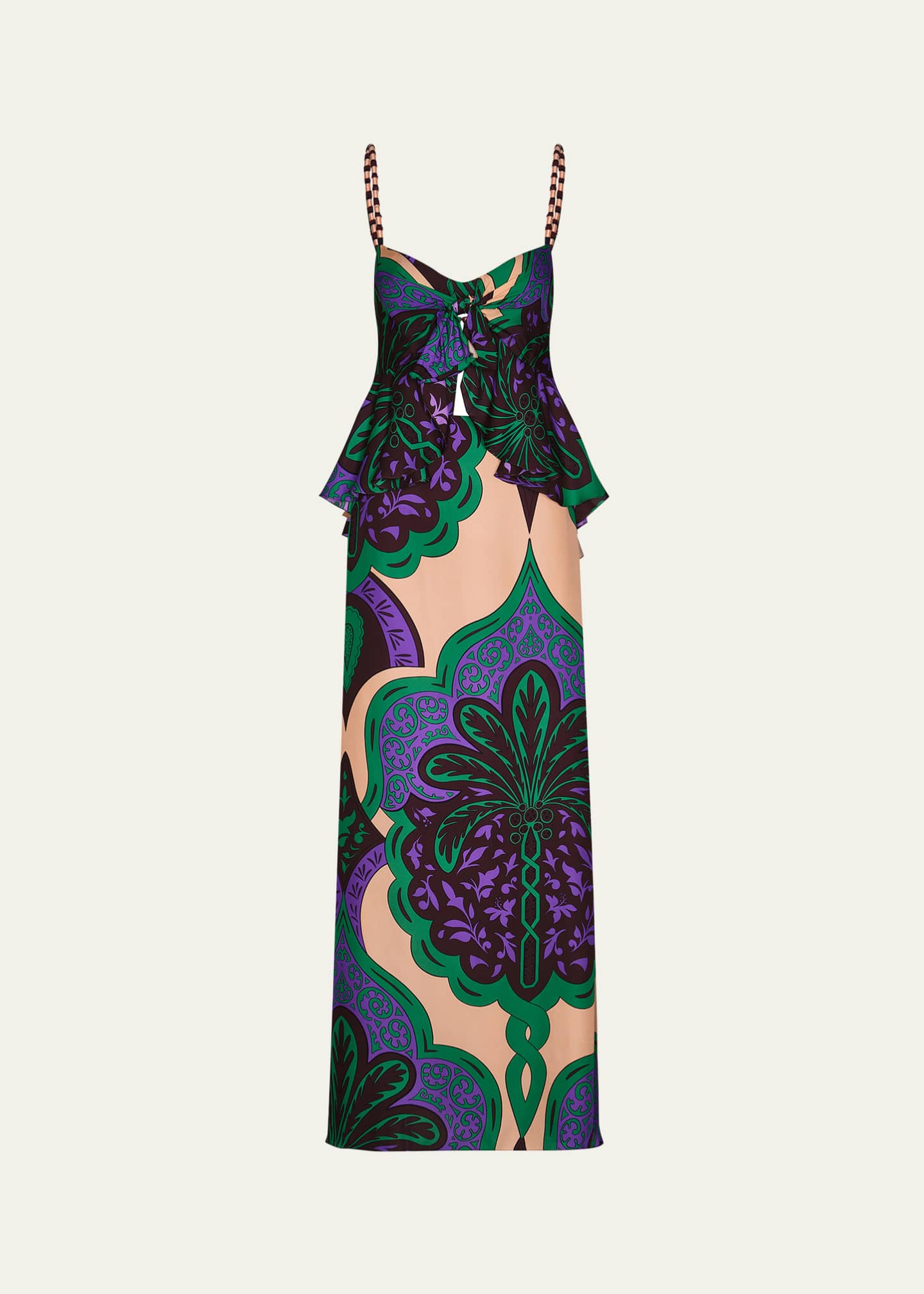 Johanna Ortiz Quisiera Ser Printed Silk Maxi Dress Image 1 of 3