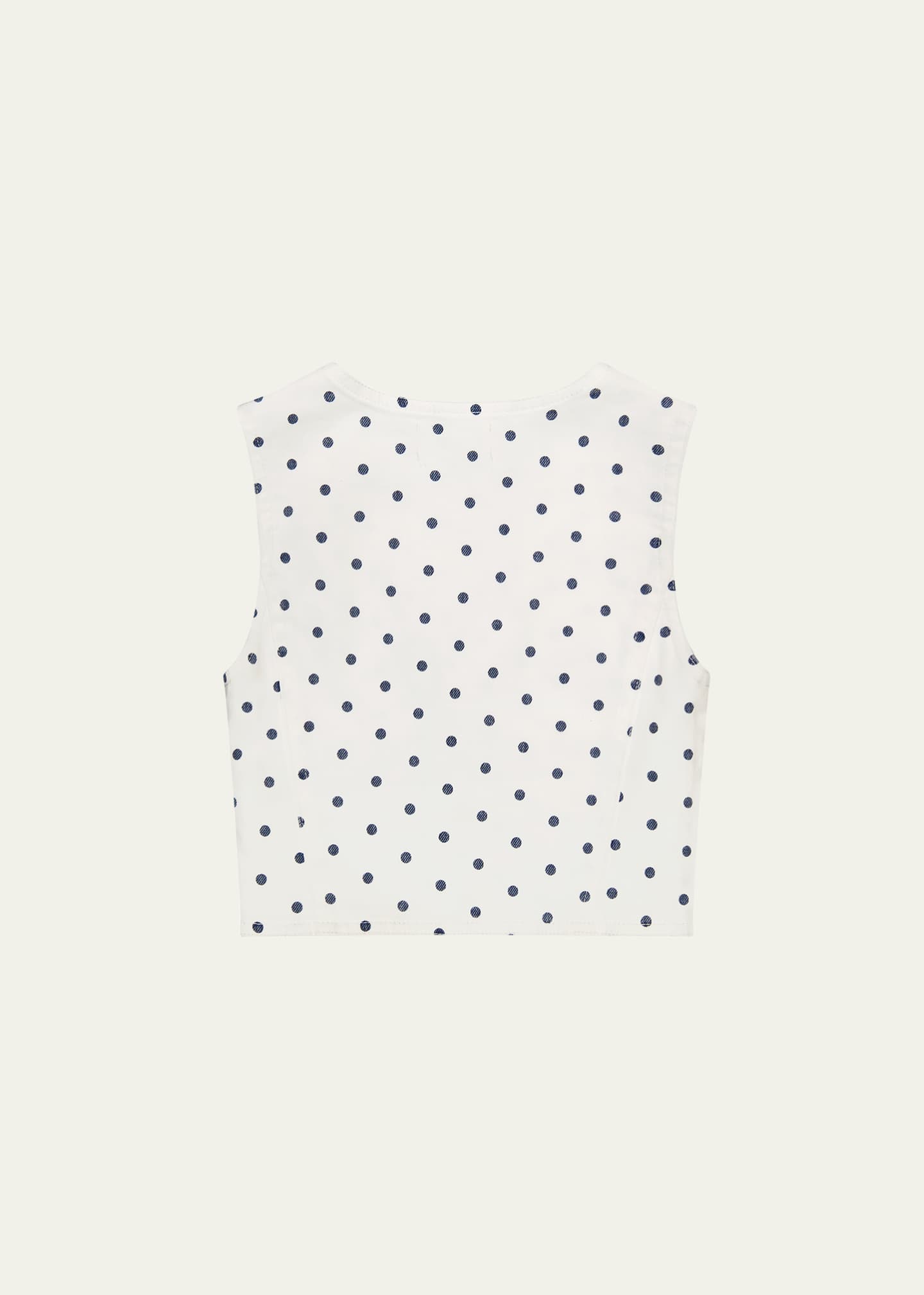 DL1961 Girl's Zizi Polka Dot Denim Vest, Size S-L Image 2 of 2