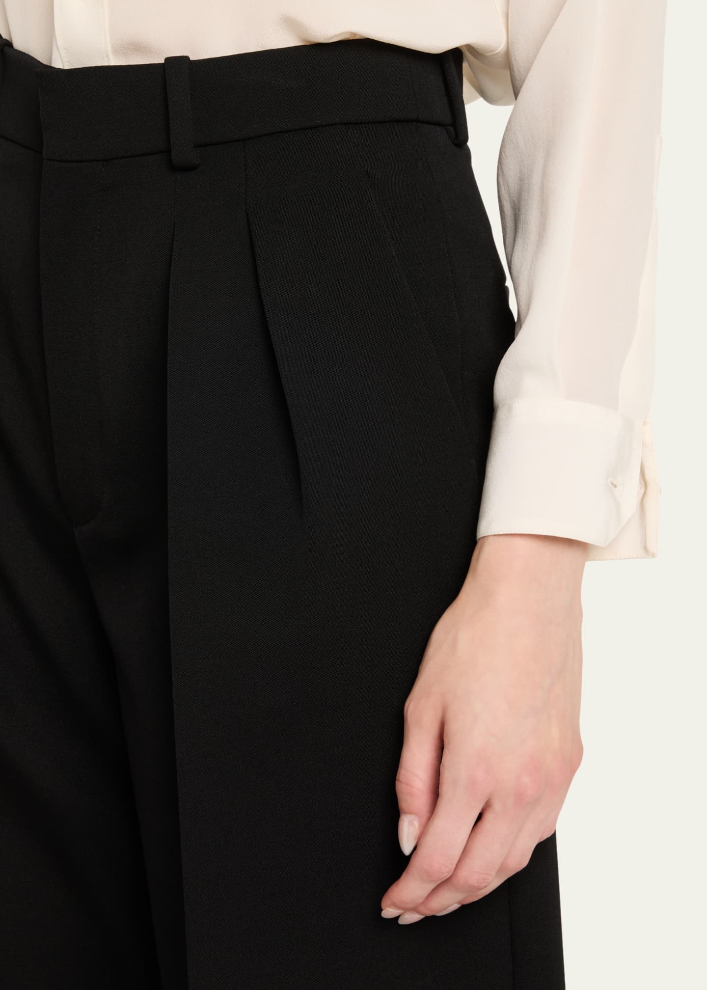 Saint Laurent Pleated Tailored Bermuda Shorts Image 5 of 5
