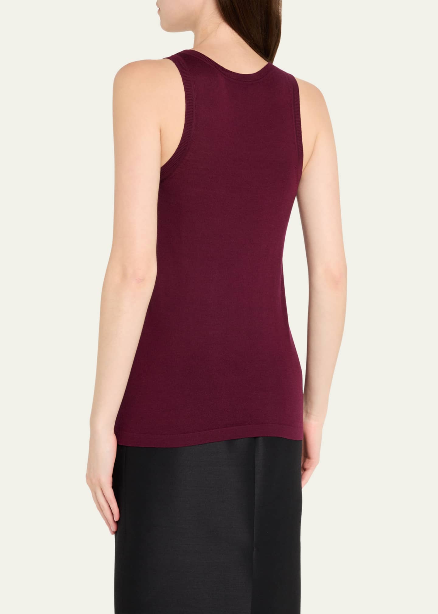 Saint Laurent U-Neck Silk Tank Top Image 3 of 5