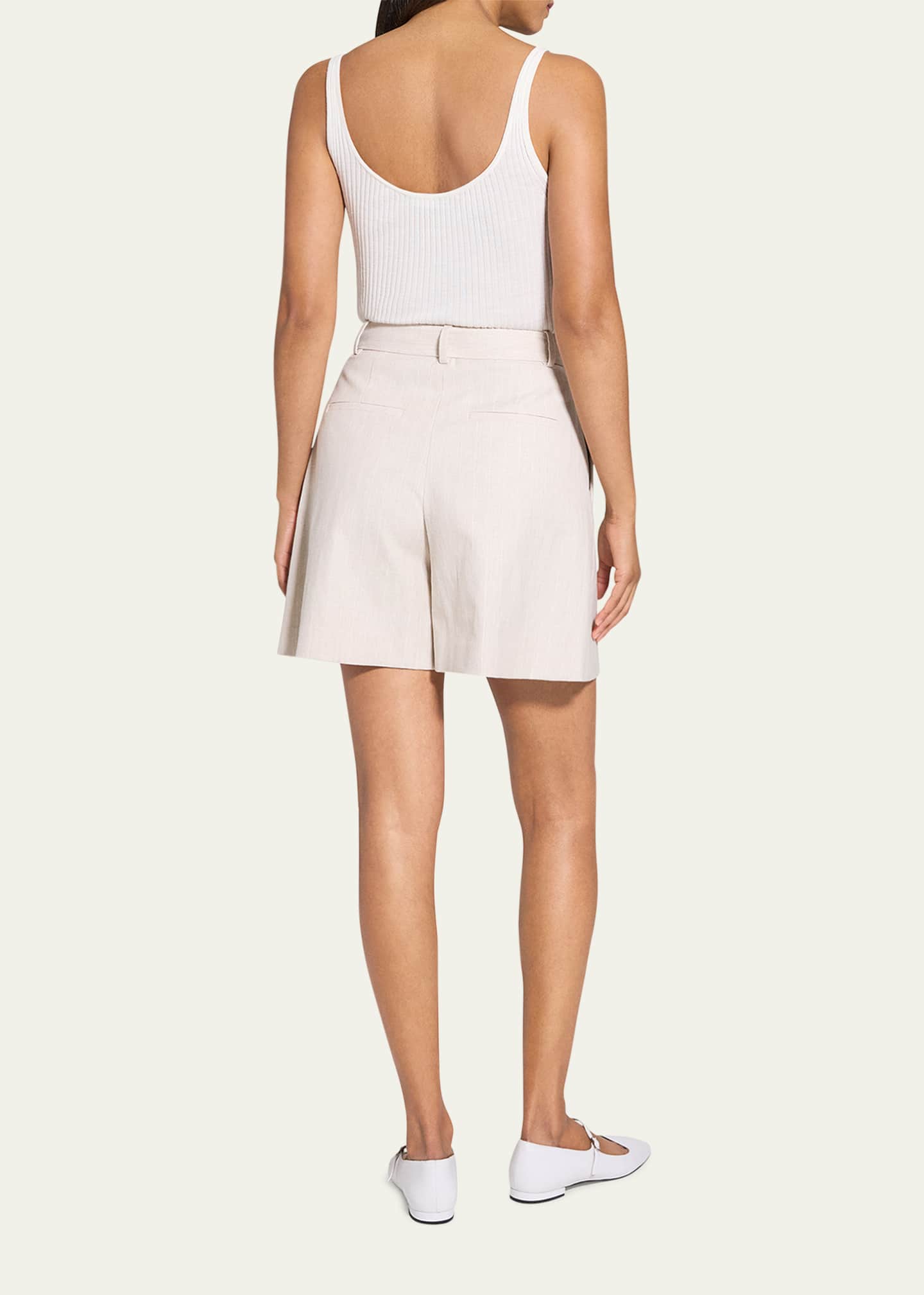 Theory Pleated Shorts Image 3 of 5