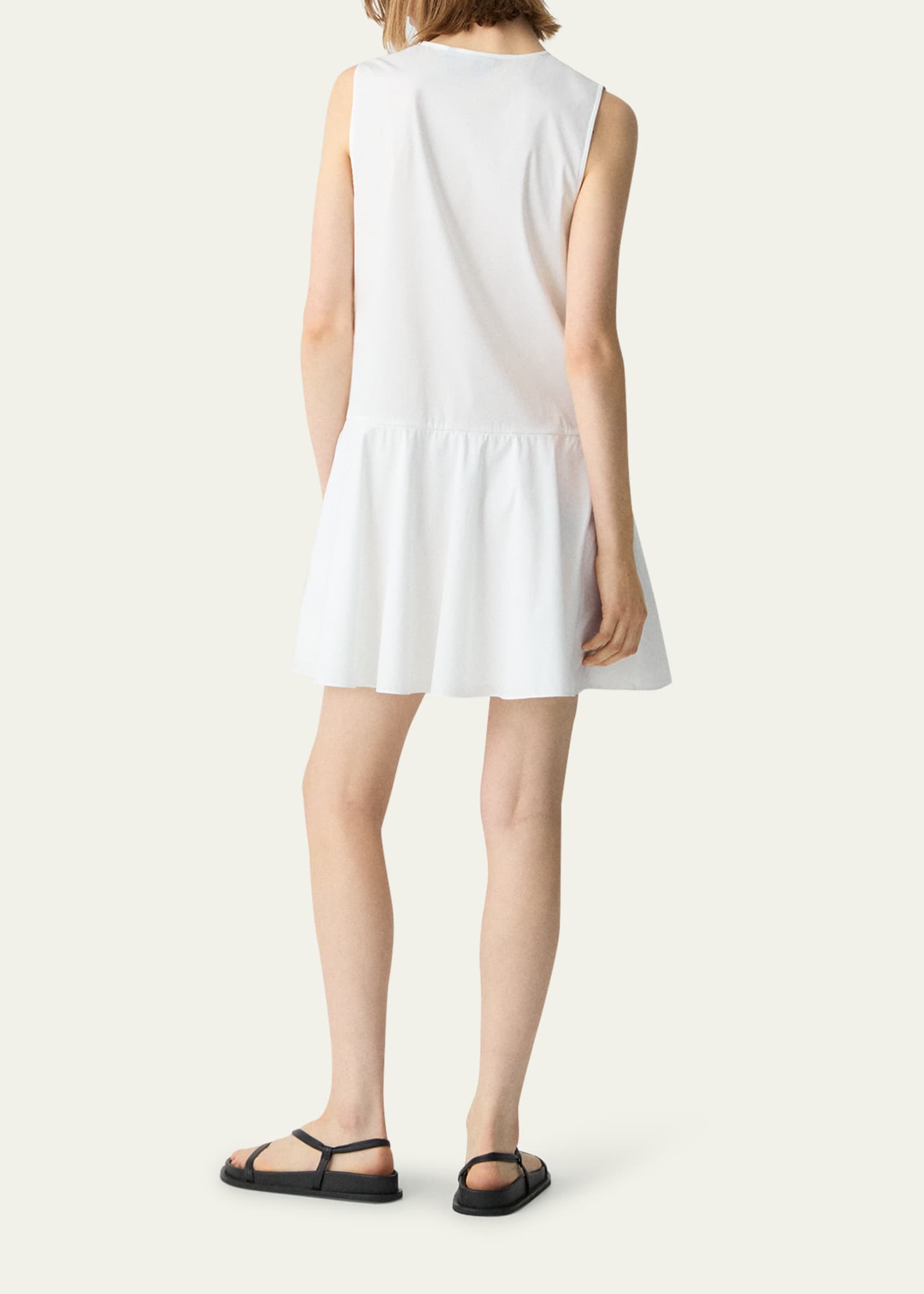 Theory Sleeveless Drop-Waist Mini Dress Image 3 of 5
