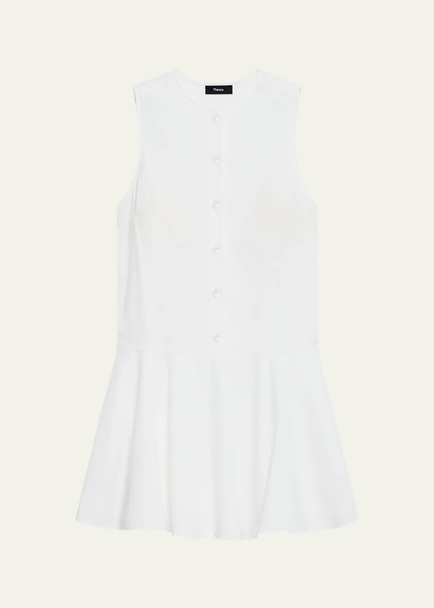 Theory Sleeveless Drop-Waist Mini Dress Image 1 of 5