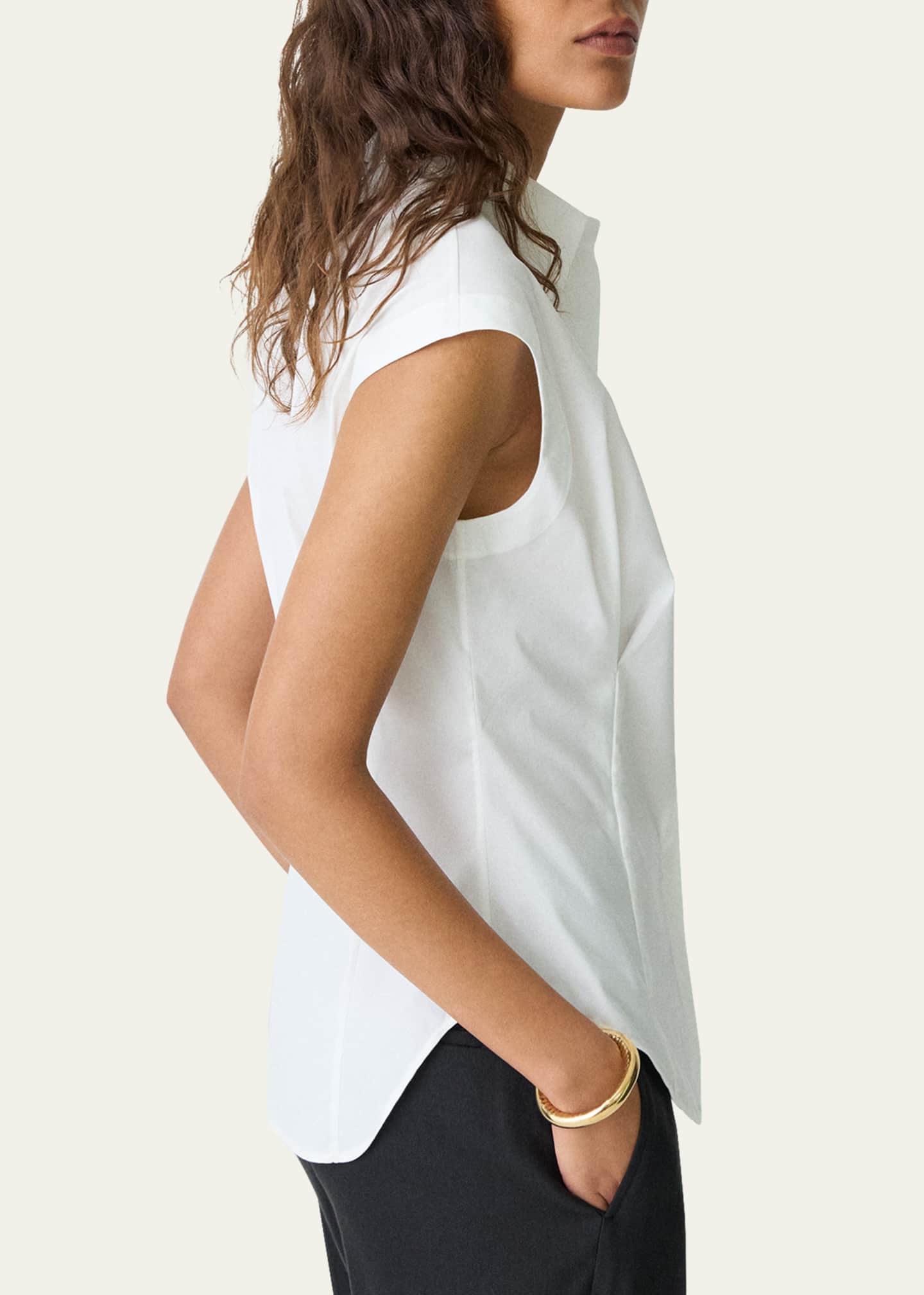 Cap-Sleeve Cinch Shirt