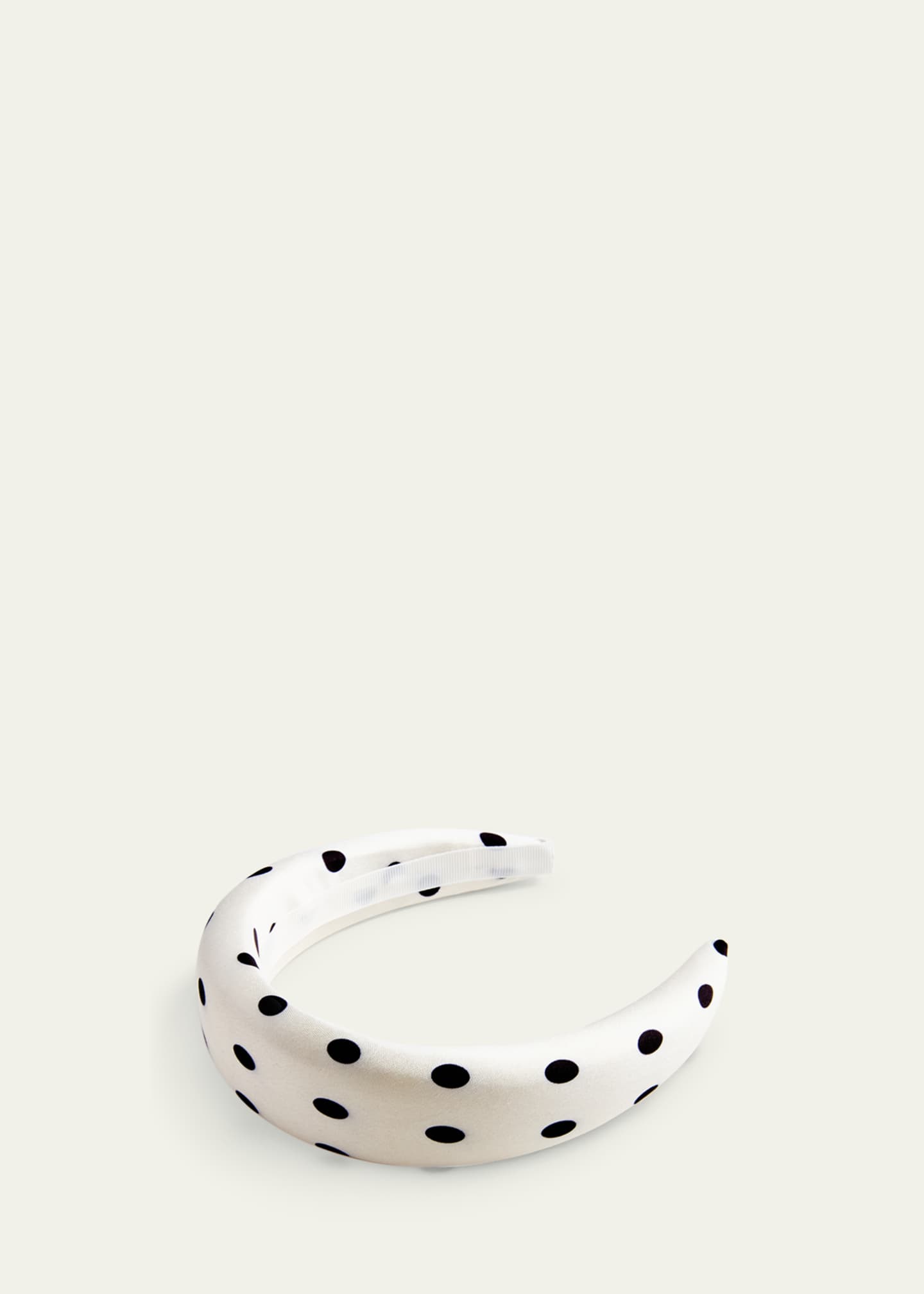 Self-Portrait Girl's Cream Polka Dot Headband Image 2 of 2