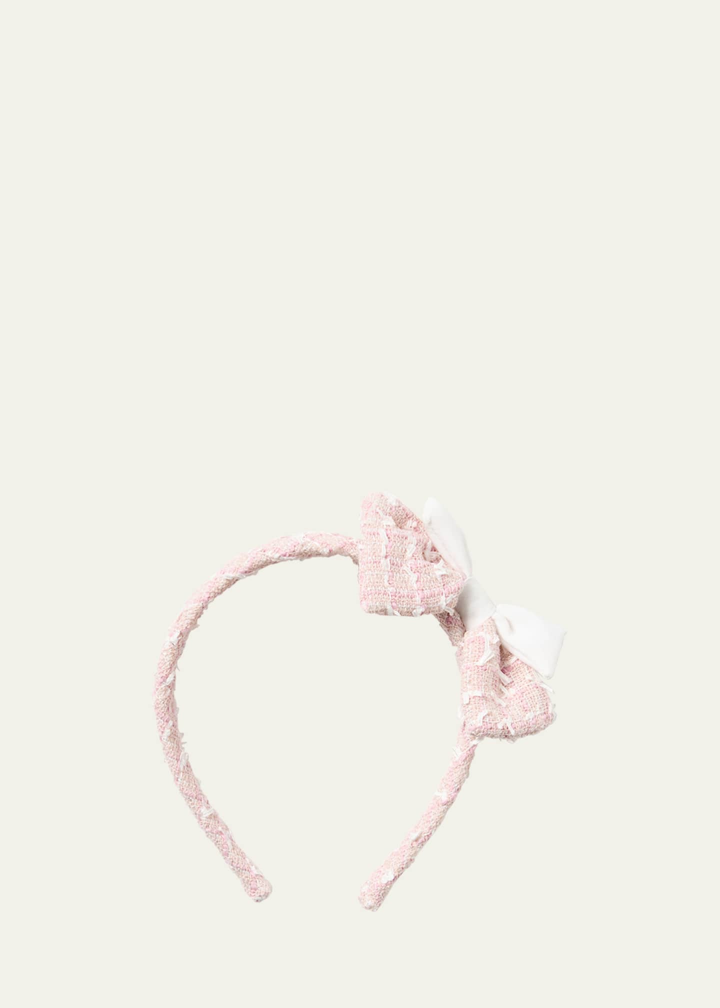 Self-Portrait Girl's Boucle Bow Headband Image 1 of 2