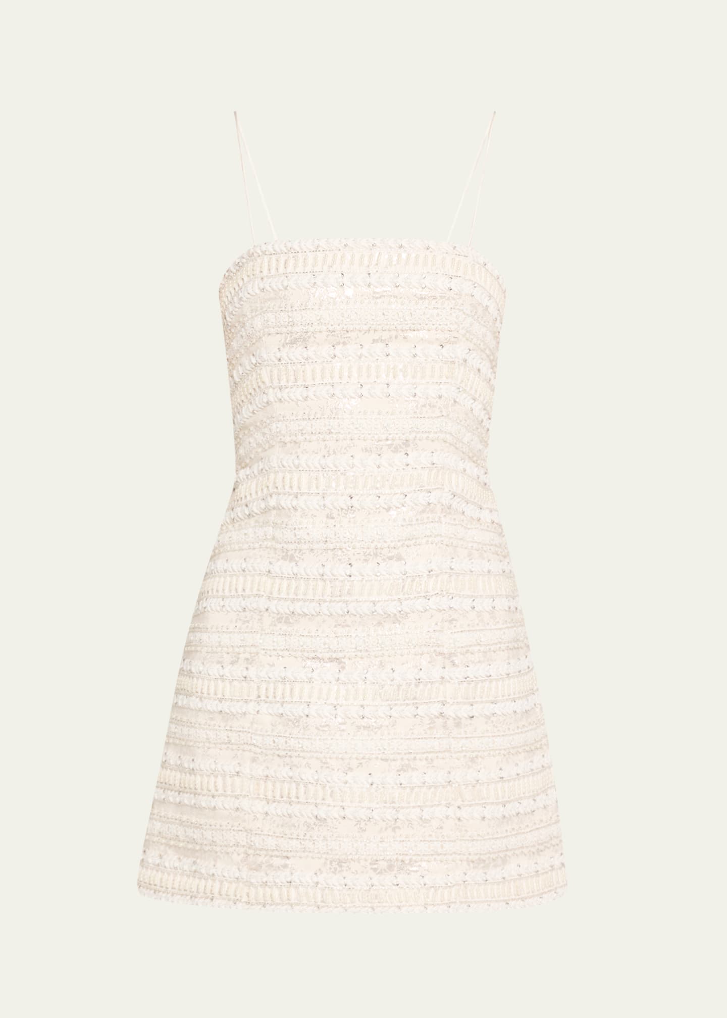 Alice + Olivia Violet Embellished Spaghetti-Strap Mini Dress Image 1 of 5