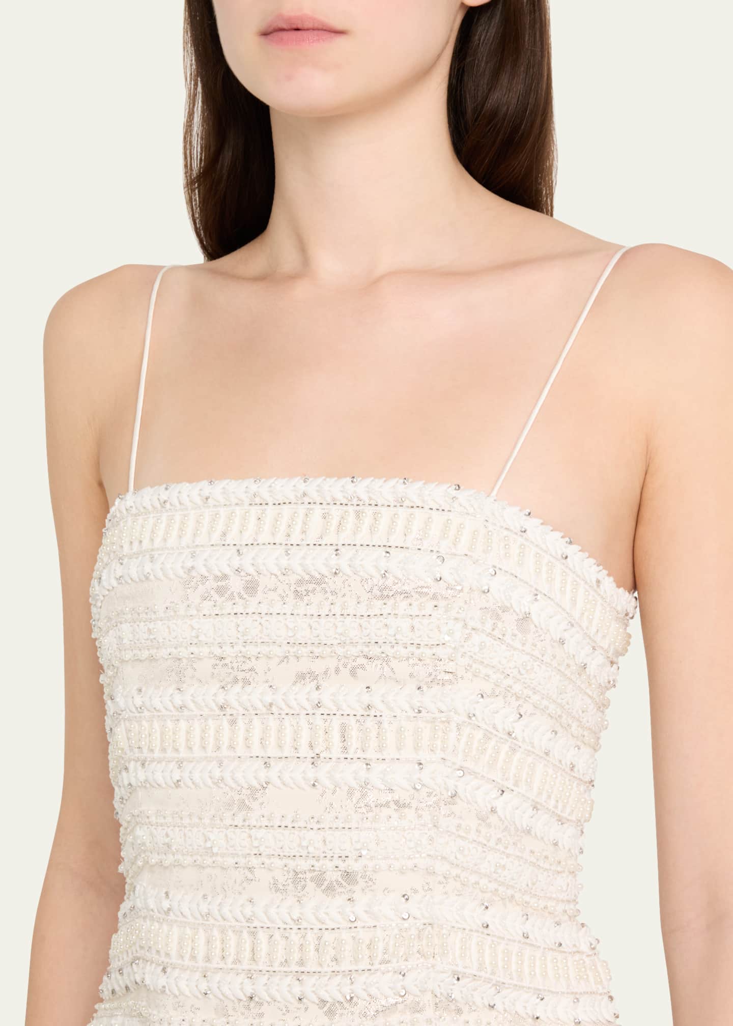 Alice + Olivia Violet Embellished Spaghetti-Strap Mini Dress Image 5 of 5