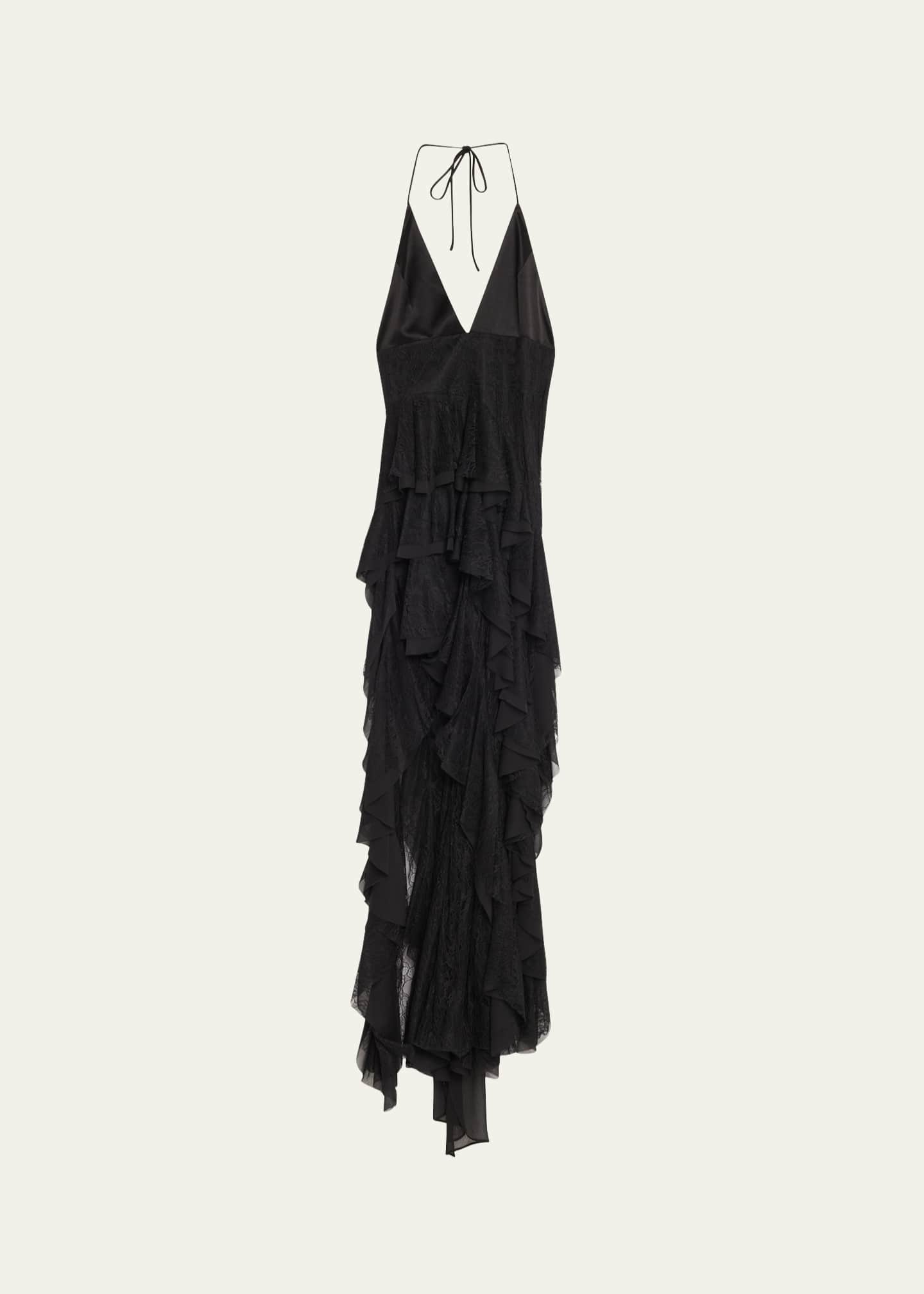 Alice + Olivia Hannah Asymmetric Ruffle Maxi Dress Image 1 of 5