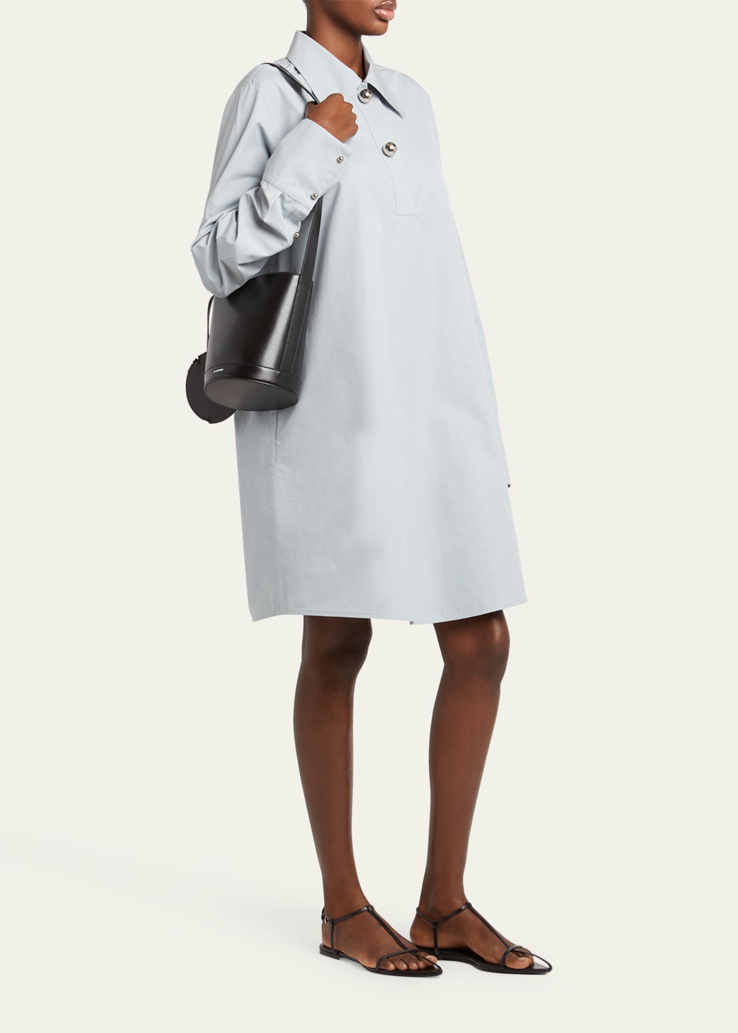 Jil Sander Cannolo Calfskin Bucket Bag - Bergdorf Goodman