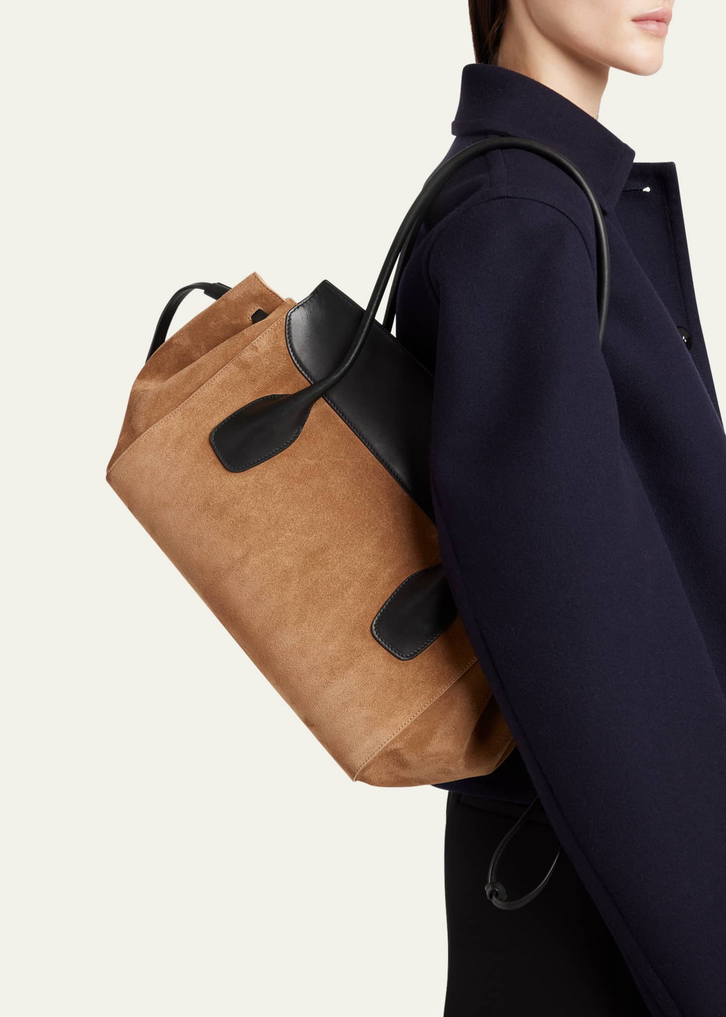 Jil Sander Voyage Small Suede Shoulder Bag - Bergdorf Goodman