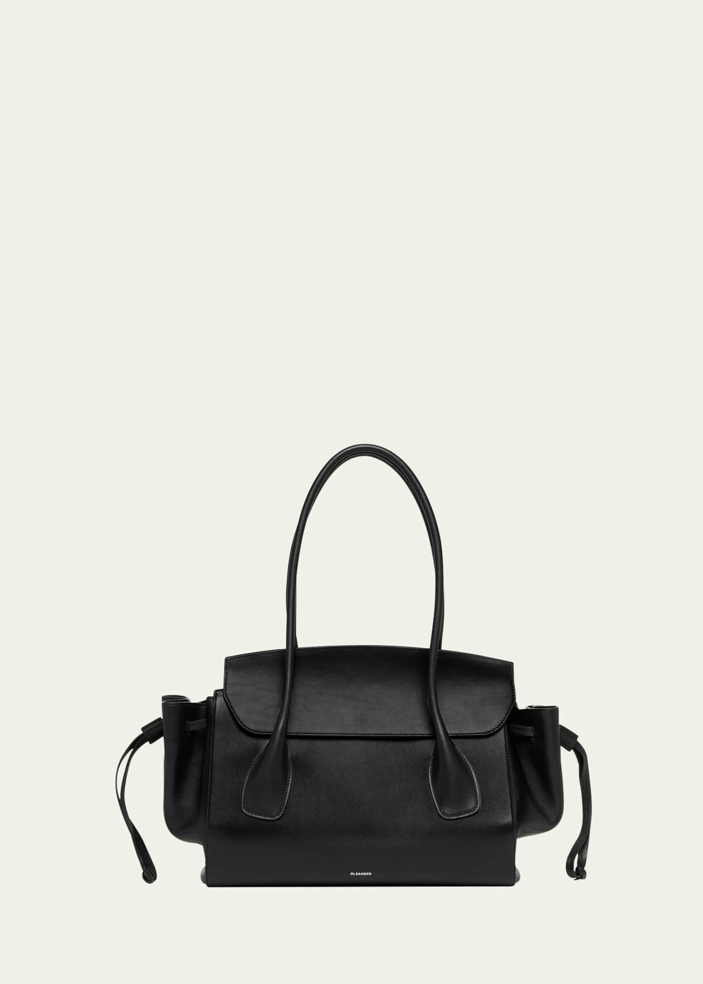 Jil Sander Voyage Small Calfskin Leather Top-Handle Bag Image 1 of 5