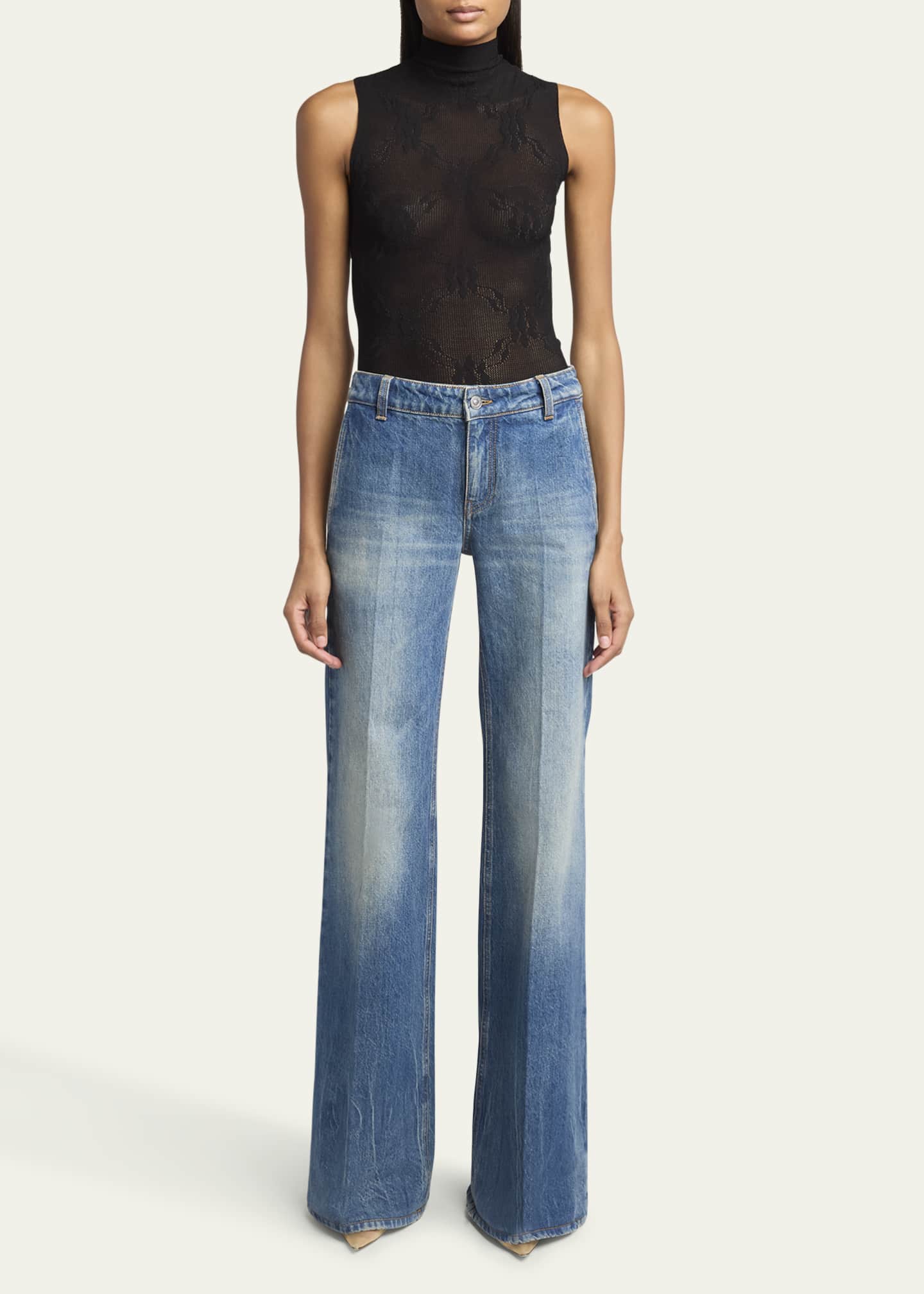 Victoria Beckham Gigi High-Rise Wide-Leg Jeans Image 2 of 5