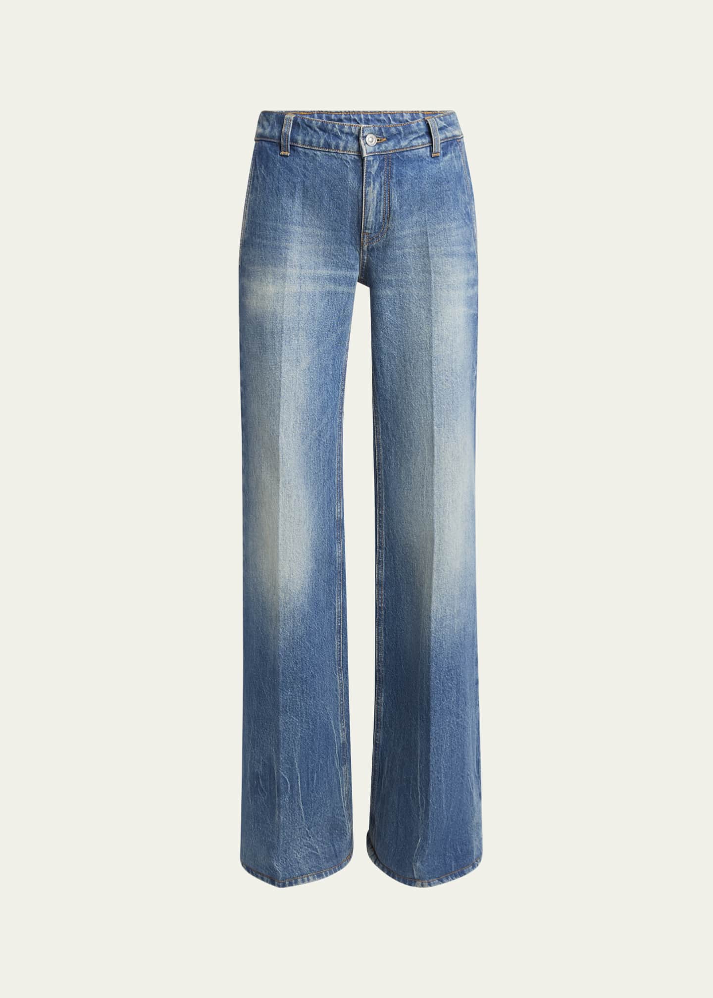 Victoria Beckham Gigi High-Rise Wide-Leg Jeans Image 1 of 5